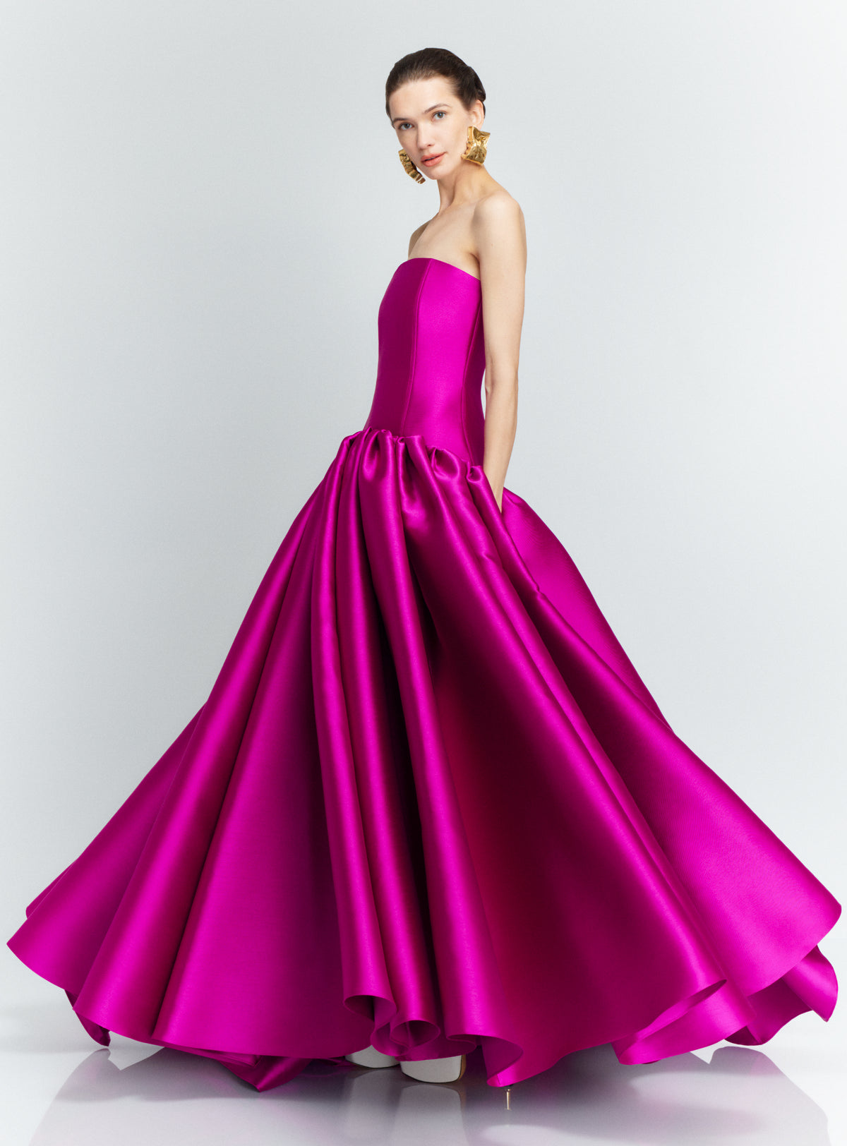 The Cassias Maxi Dress in Fuchsia