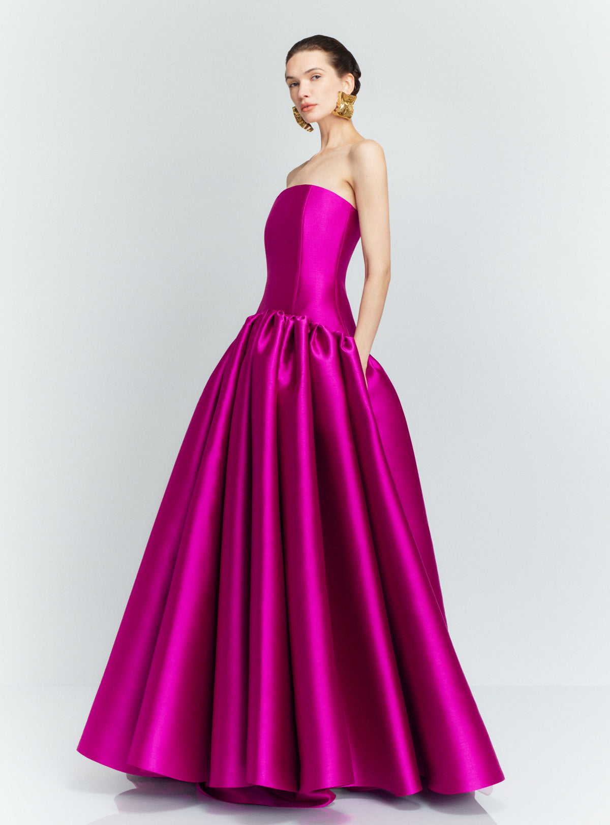 The Cassias Maxi Dress in Fuchsia