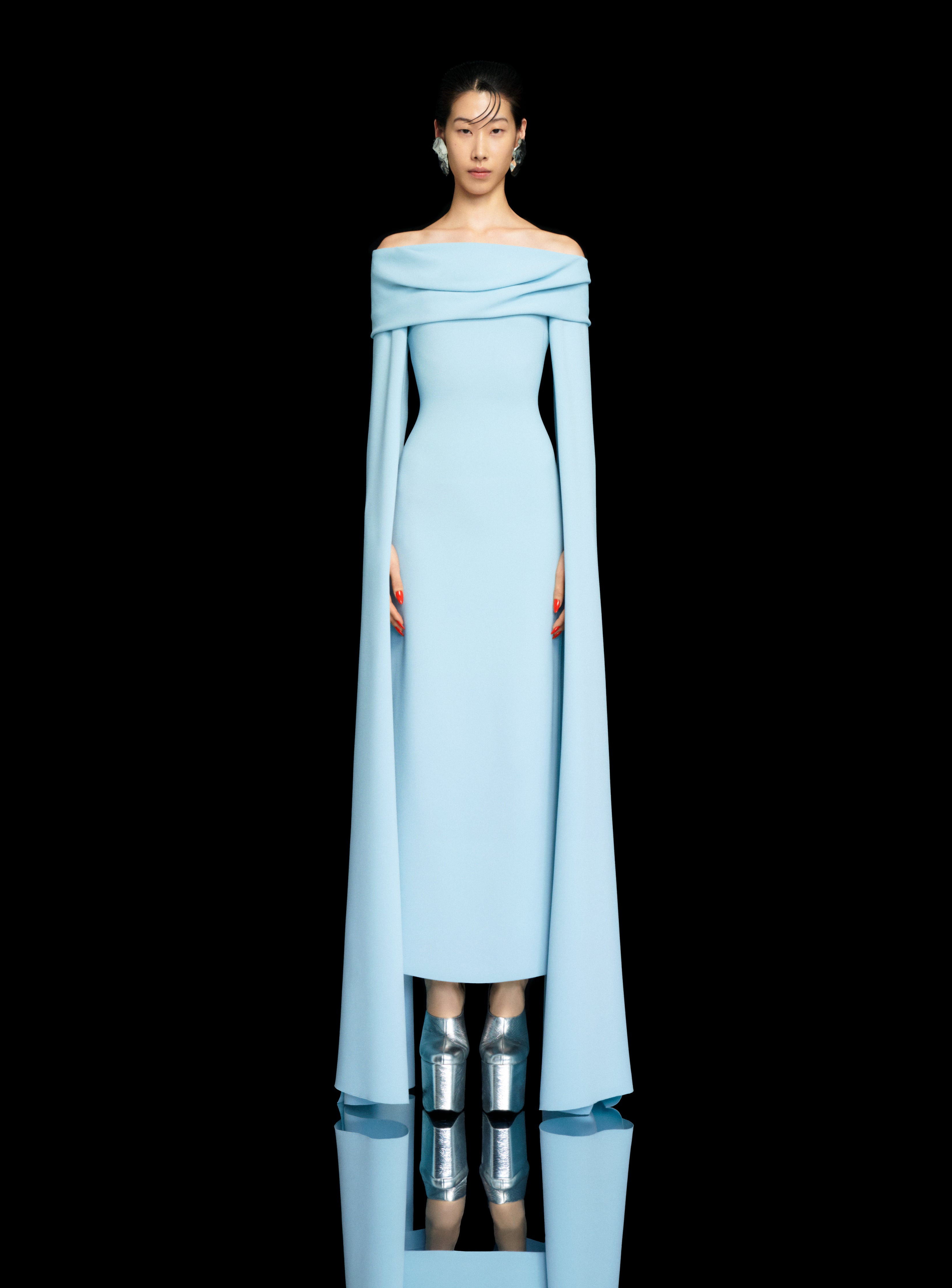 The Nuri Maxi Dress in Arctic Blue