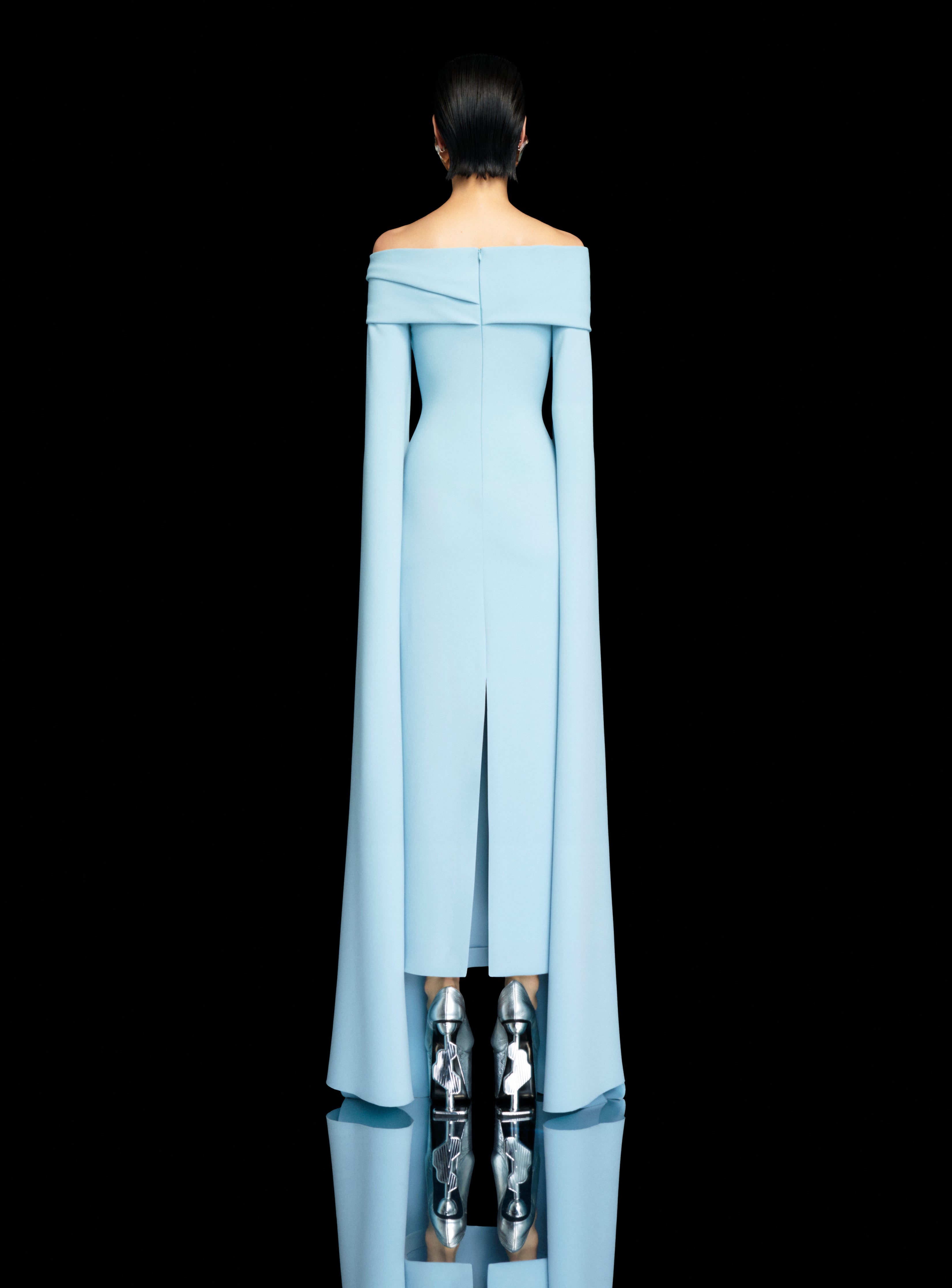 The Nuri Maxi Dress in Arctic Blue