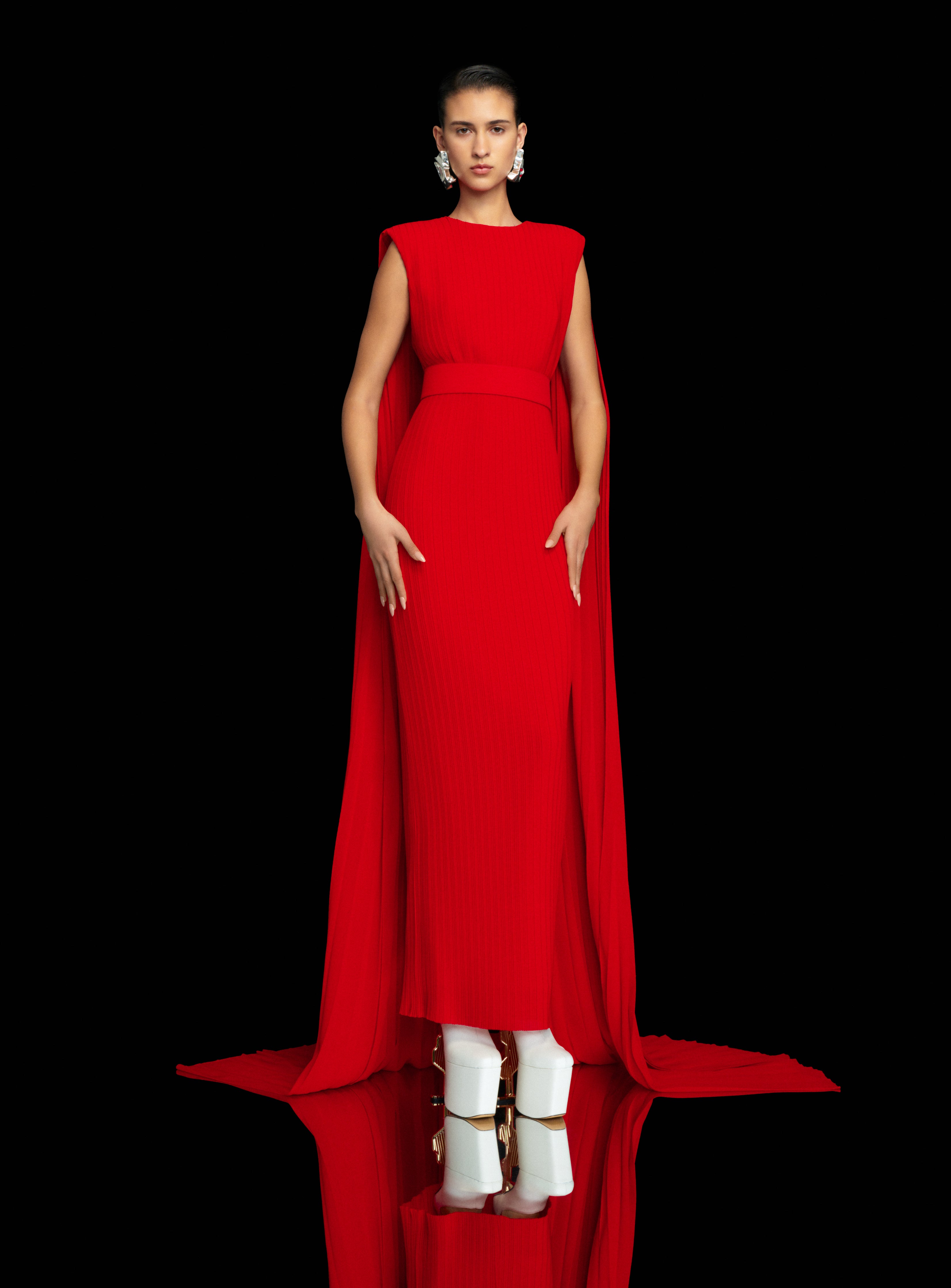 The Tavia Maxi Dress in Red