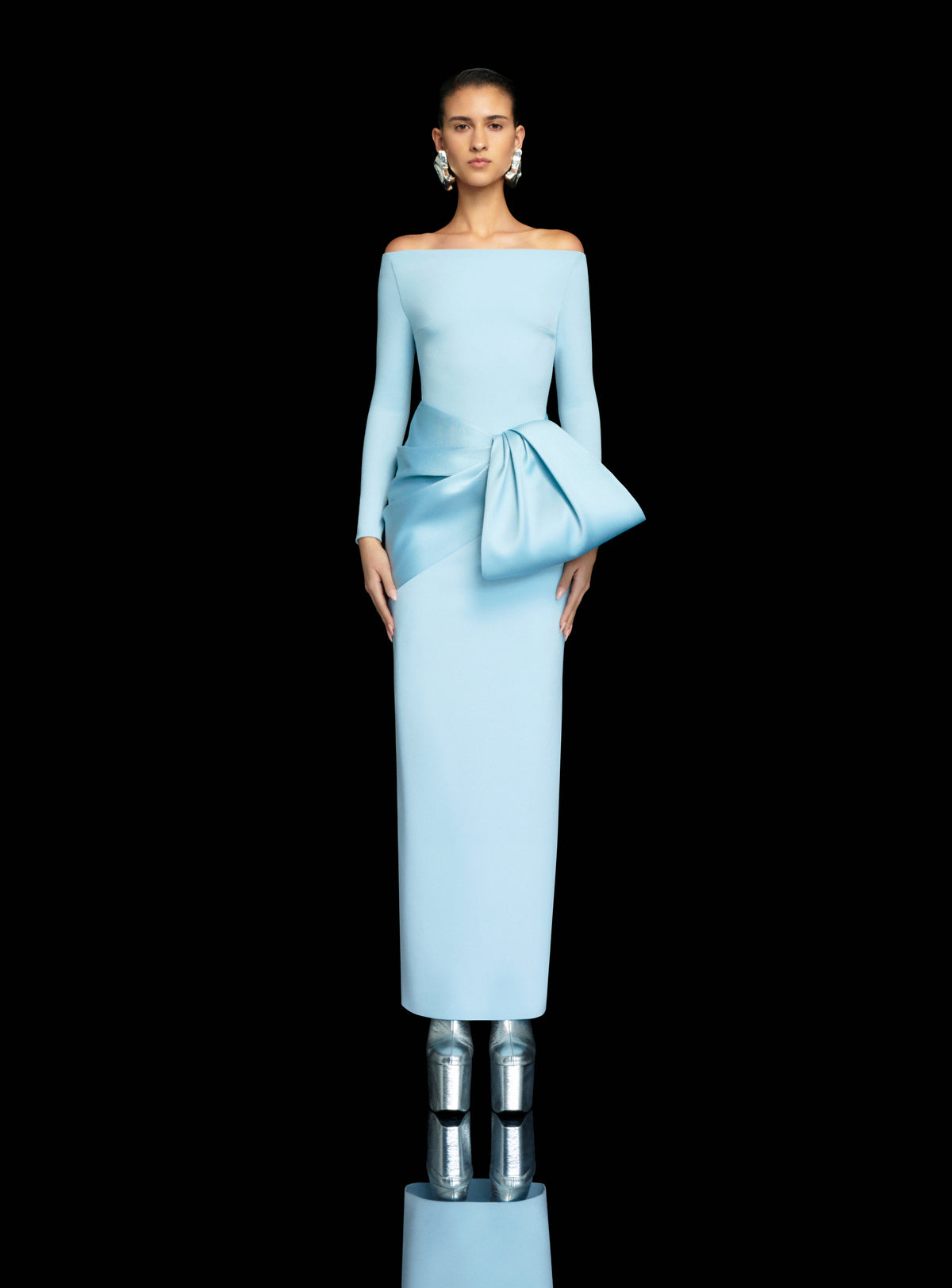 The Kori Maxi Dress in Arctic Blue