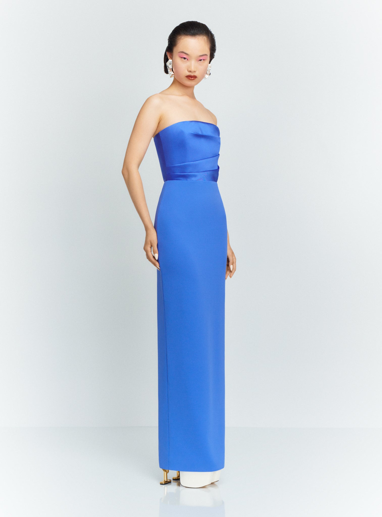 The Afra Maxi Dress in Iris Blue