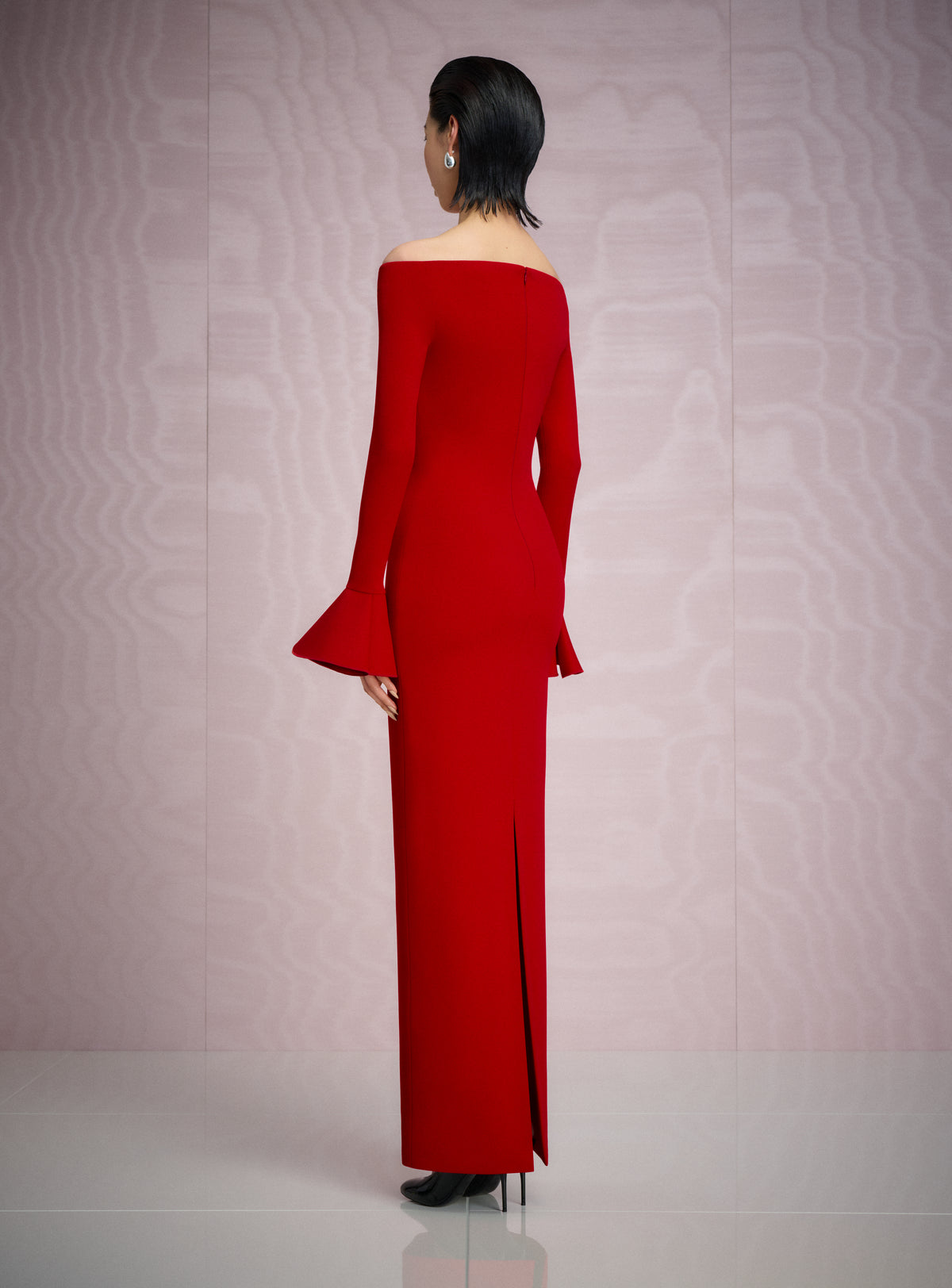 The Anica Maxi Dress in Crimson Red