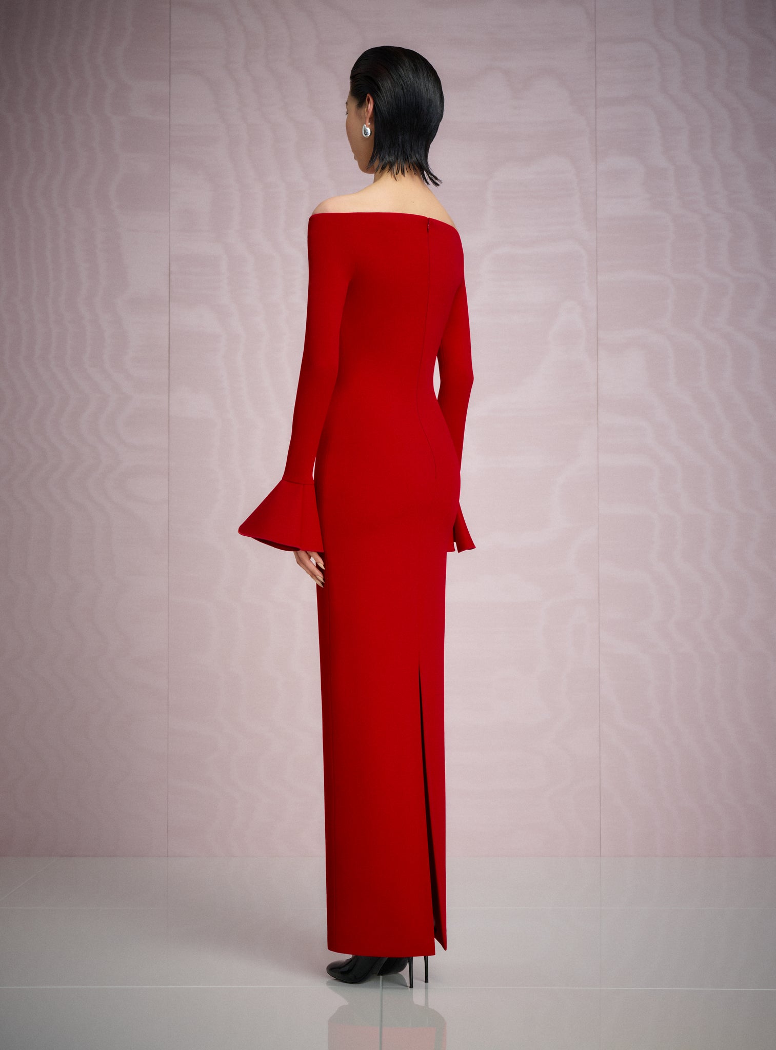 The Anica Maxi Dress in Crimson Red