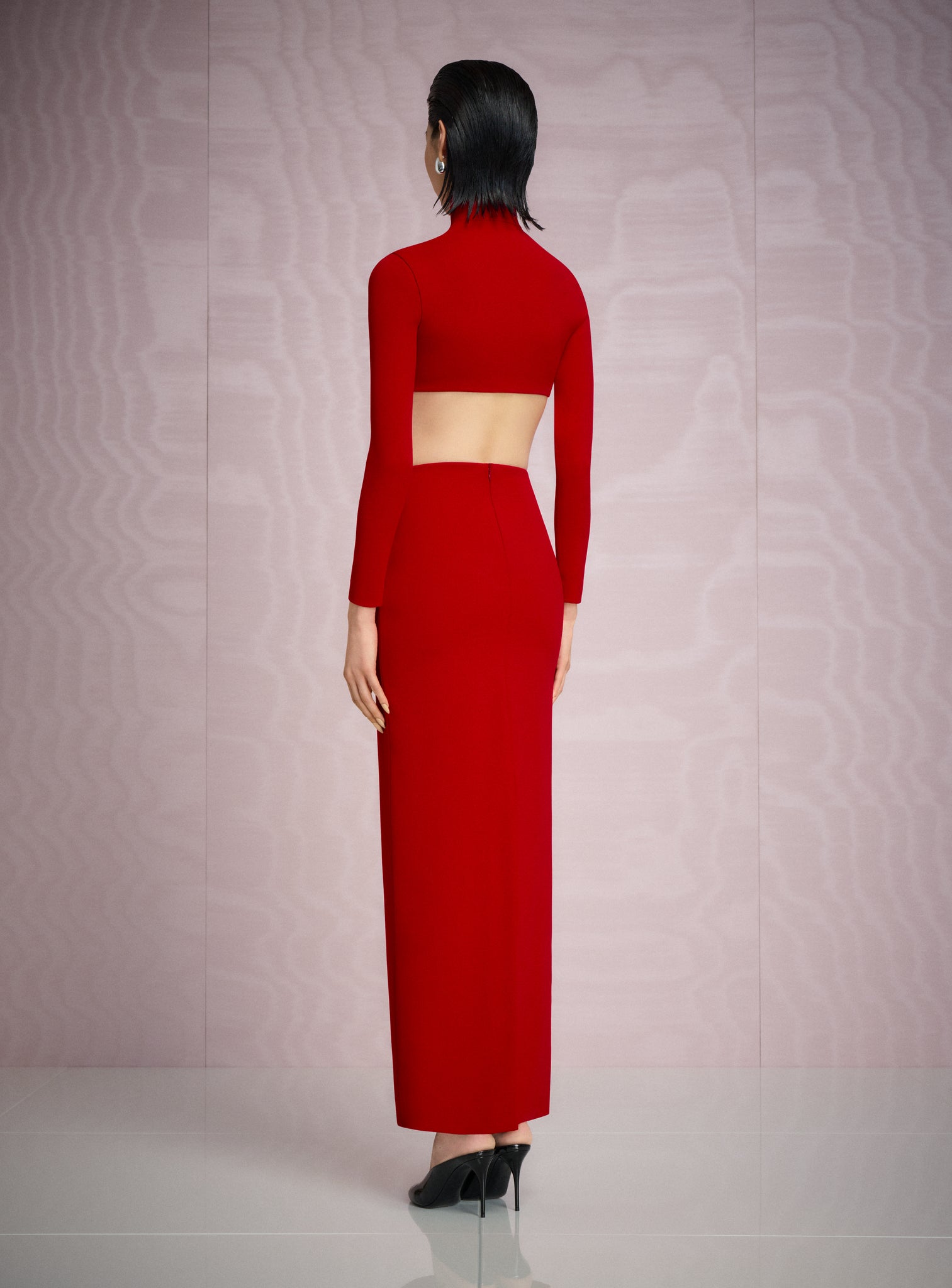 The Wilma Maxi Dress in Crimson Red