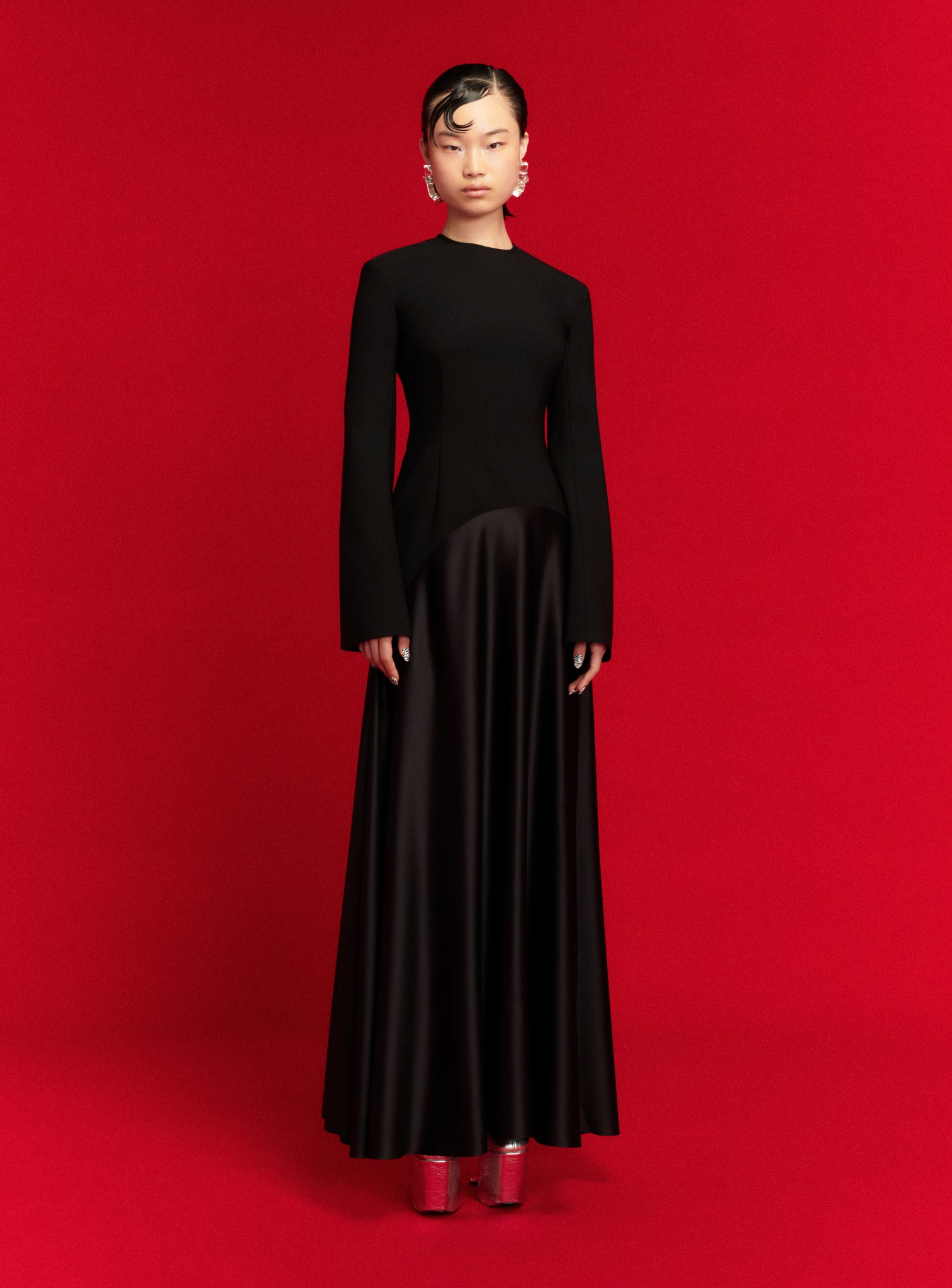 solace london black dress SOLACE London Ophelia Maxi Dress in Black