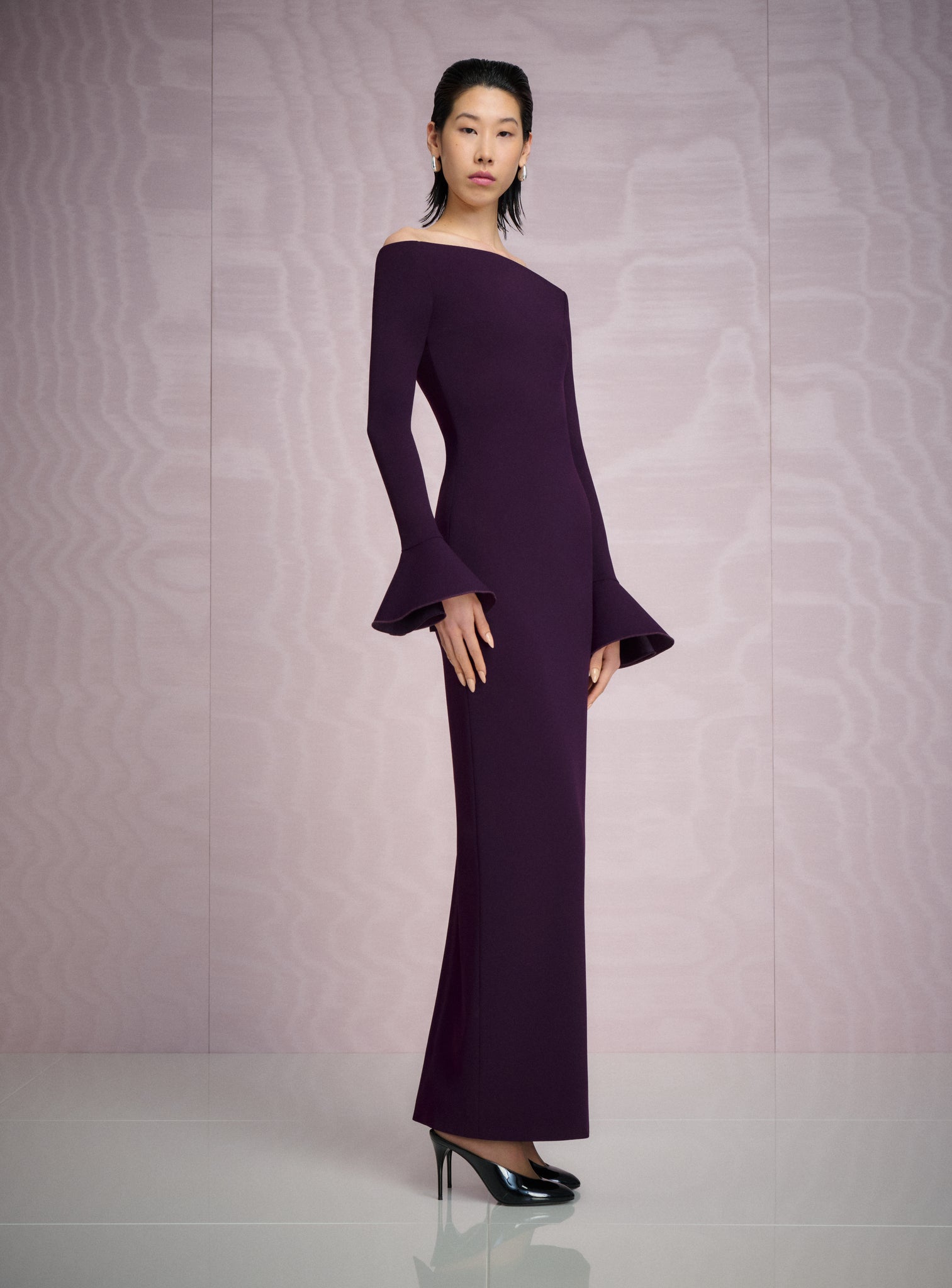 The Anica Maxi Dress in Plum