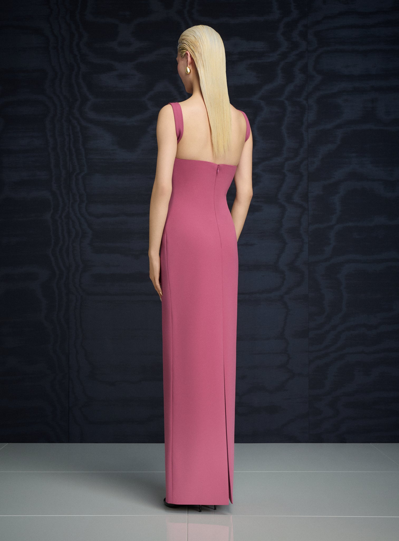 joni maxi dress in black solace london Solace London Joni crepe Maxi Dress