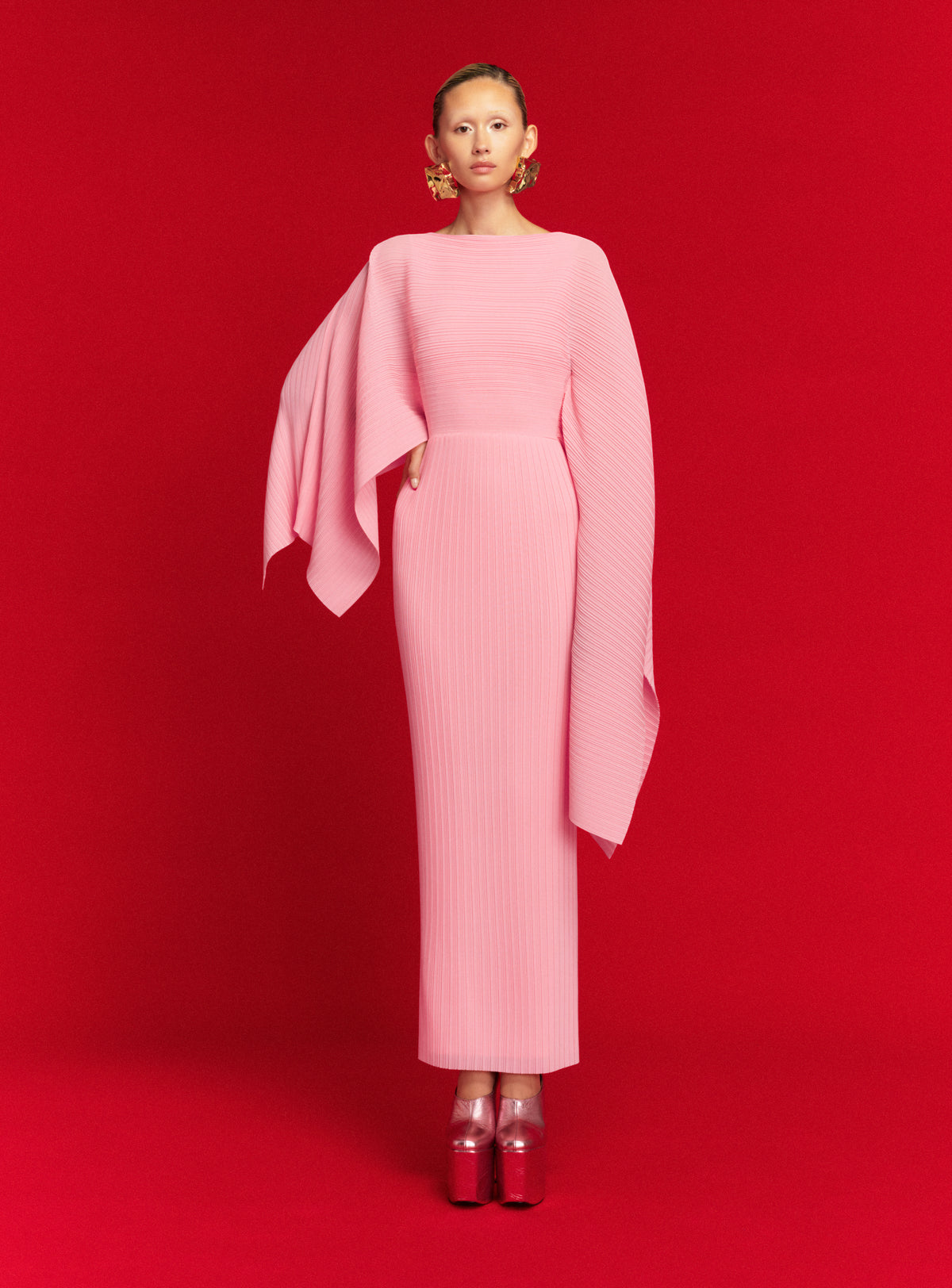 The Adami Maxi Dress in Powder Pink