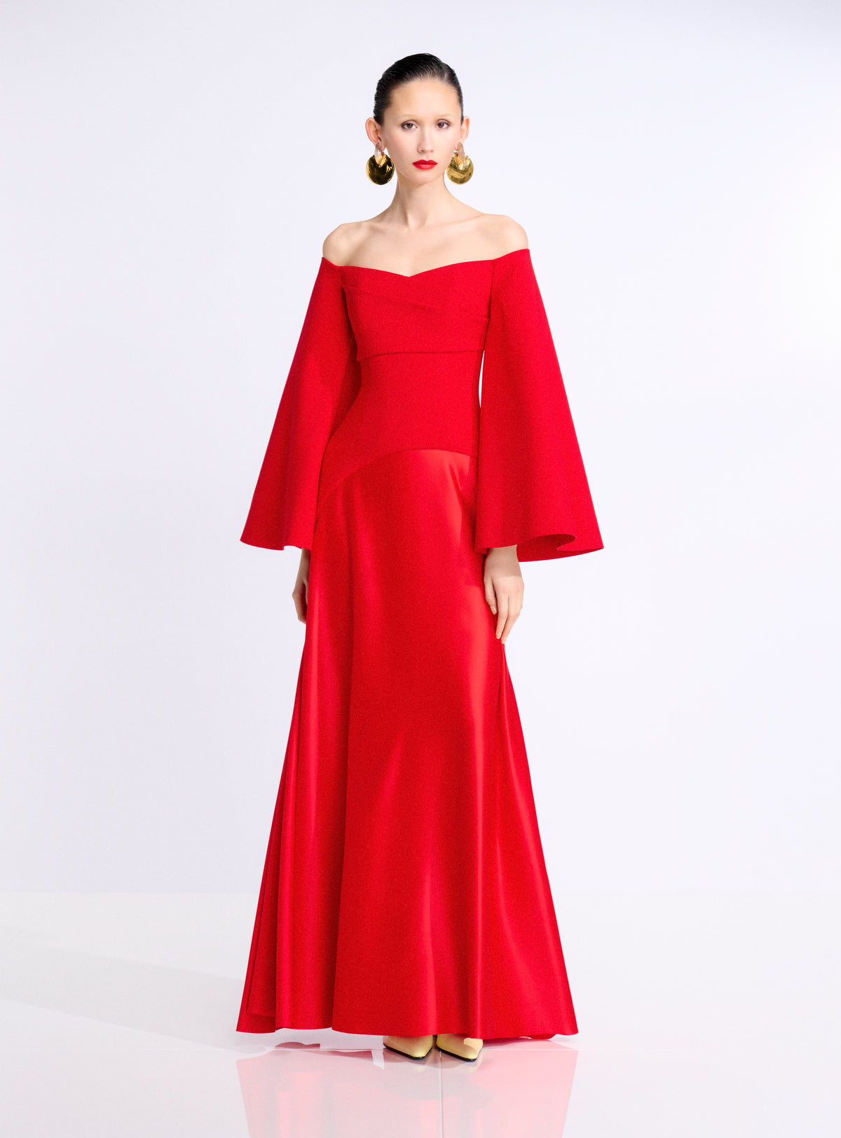 The Rina Maxi Dress in Red