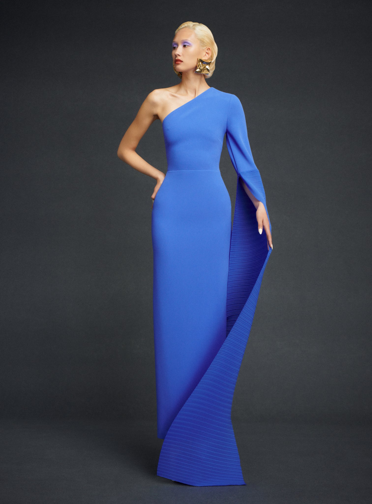 The Sylvia Maxi Dress in Iris Blue