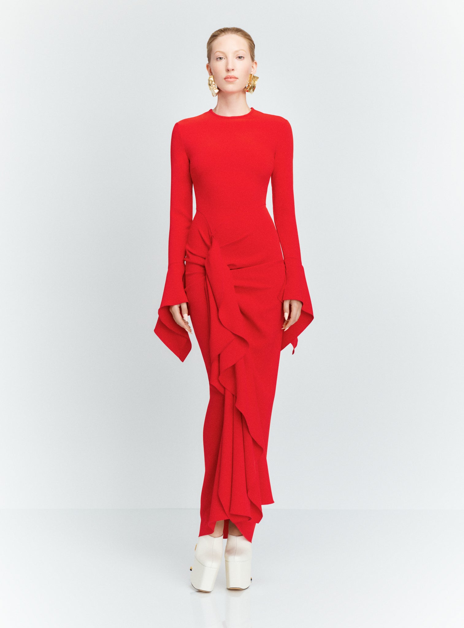 The Della Maxi Dress in Red