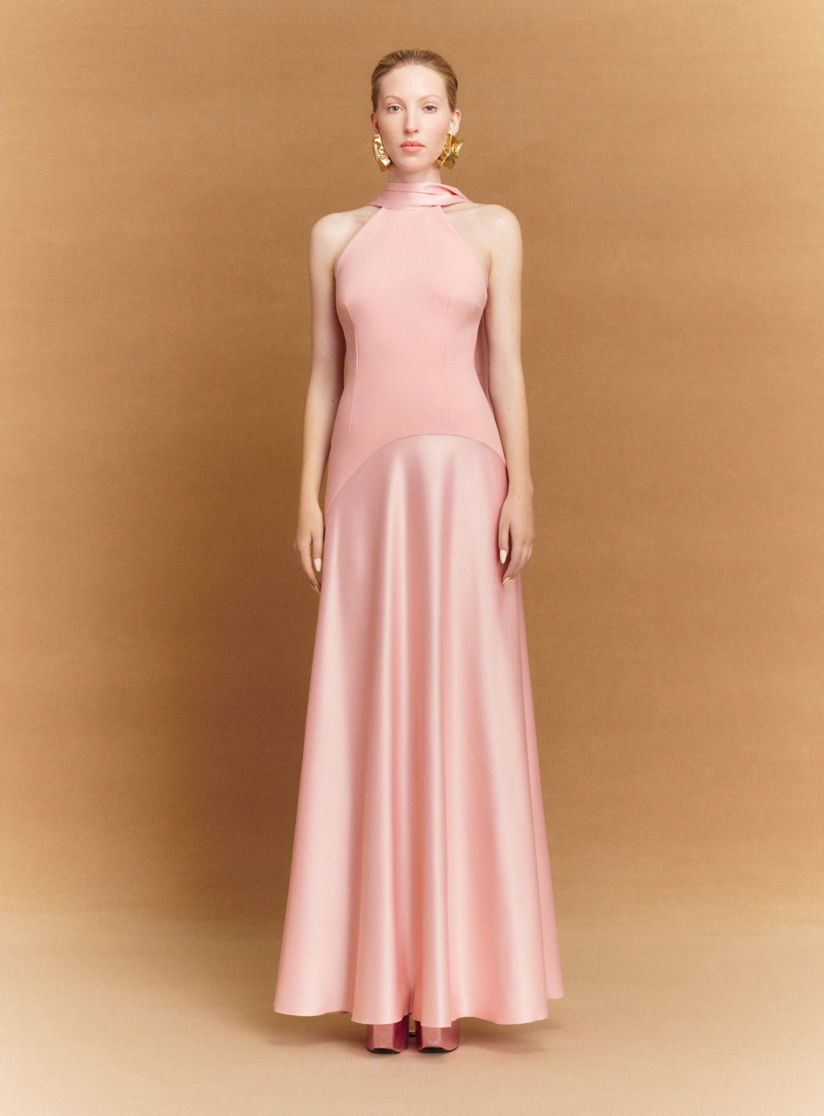 The Cece Maxi Dress in Putty Pink