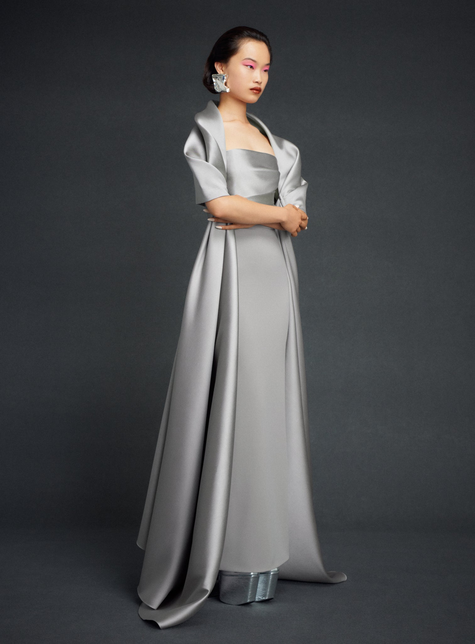 The Cece Maxi Dress in Pewter Solace London The Cece Maxi Dress in Pewter Solace London