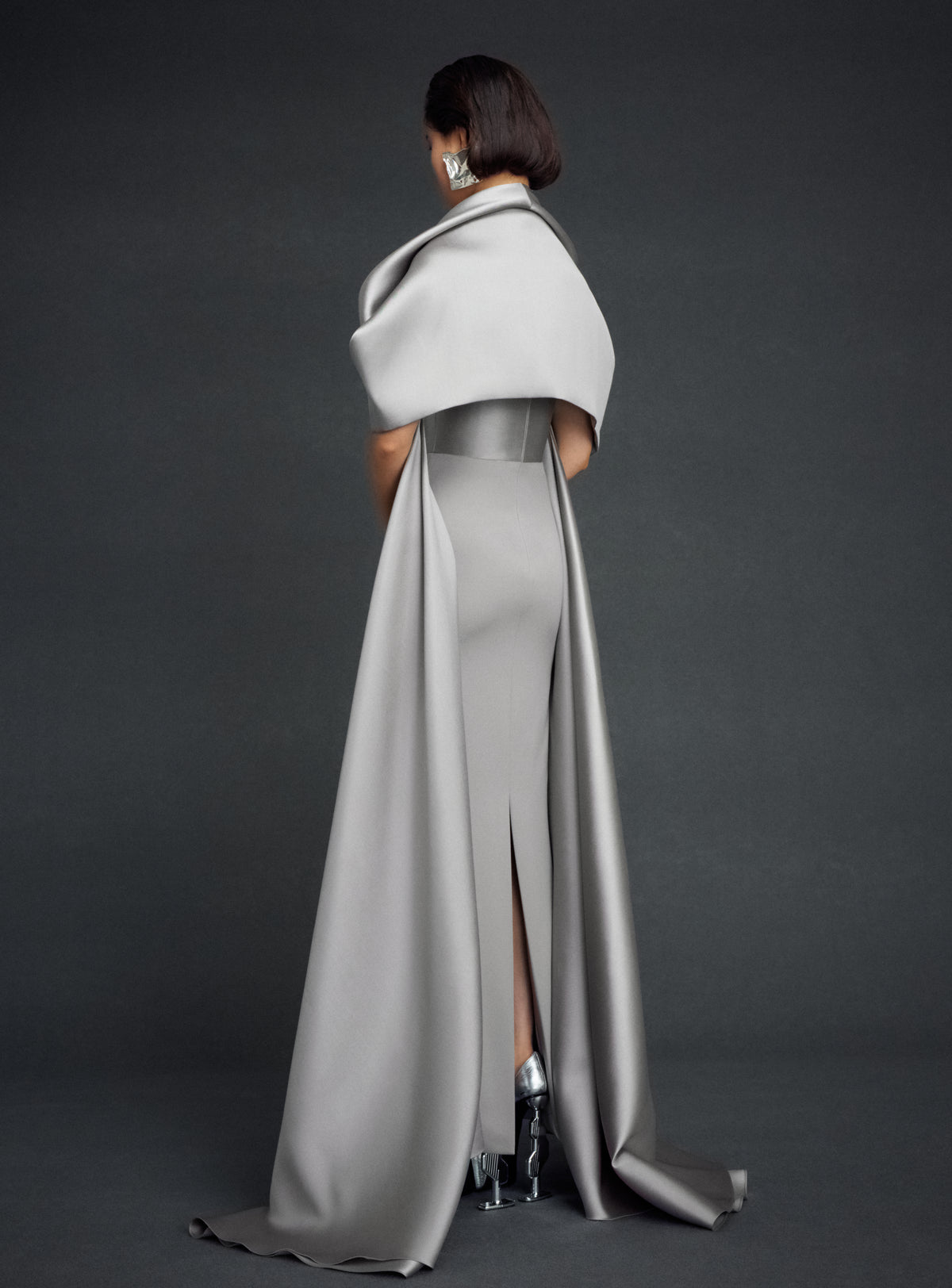 The Vera Maxi Dress in Pewter