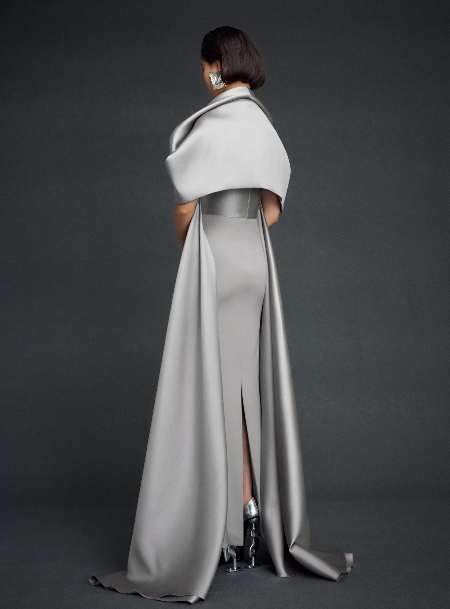 The Vera Maxi Dress in Pewter
