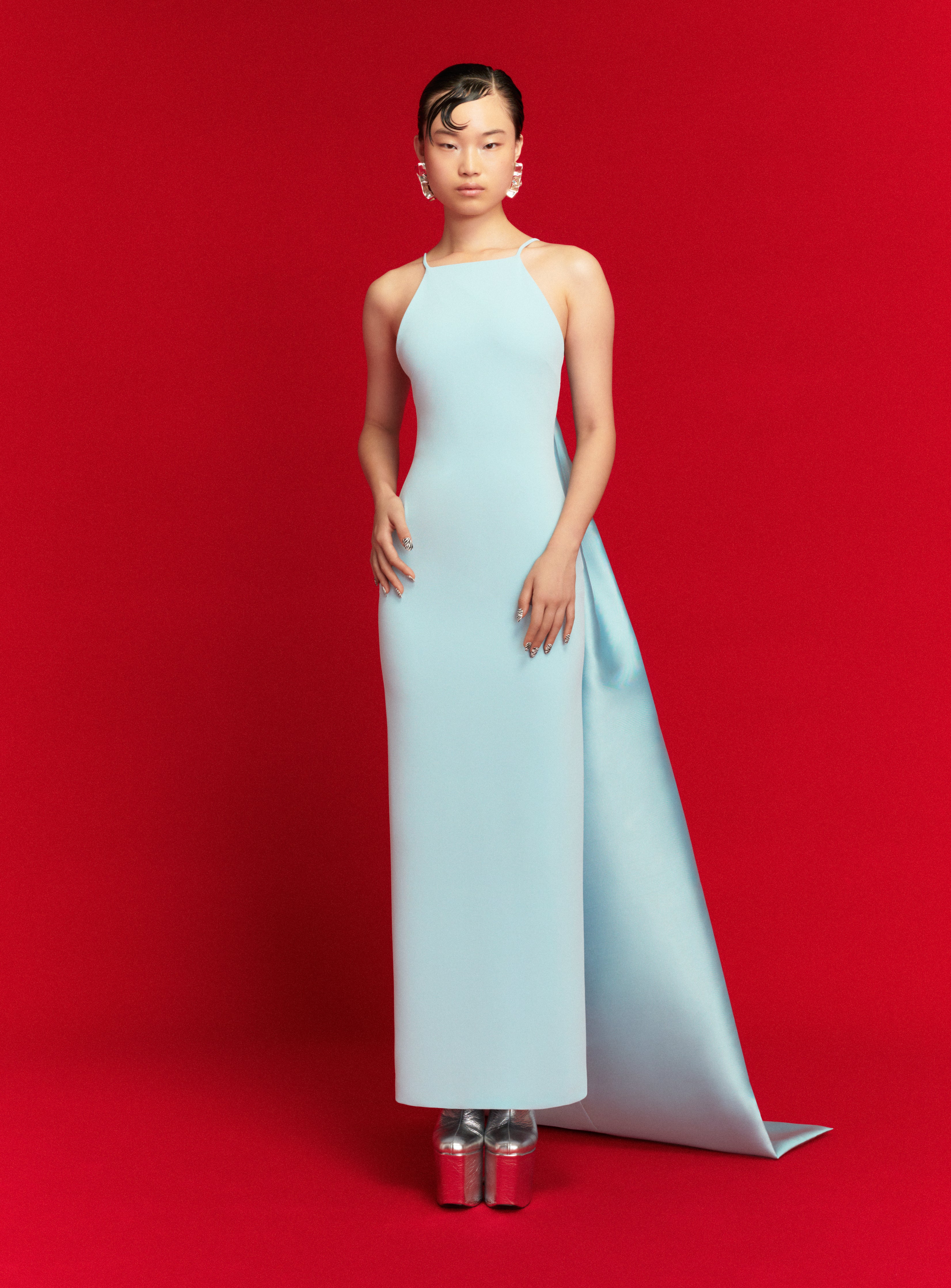 The Ulla Maxi Dress in Arctic Blue