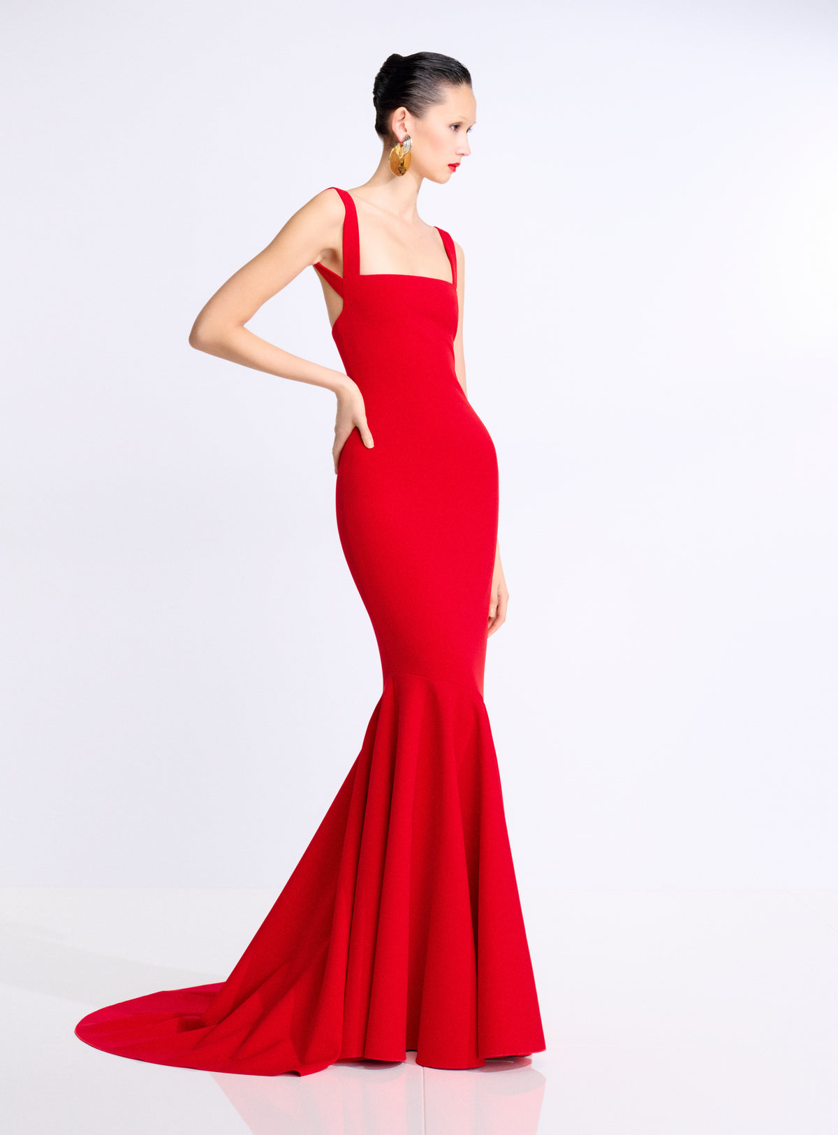 The Lottie Maxi Dress in Red