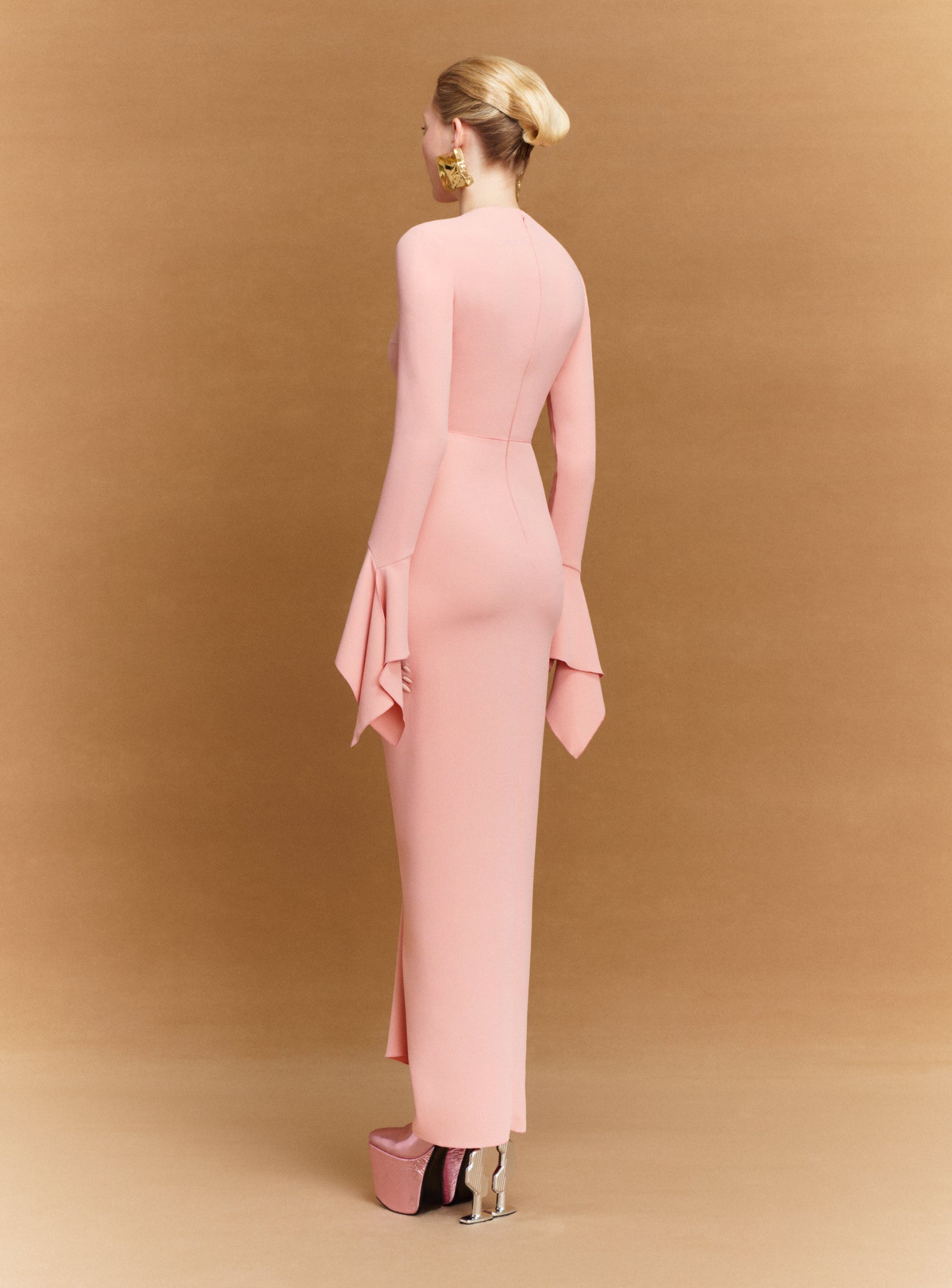 The Della Maxi Dress in Putty Pink