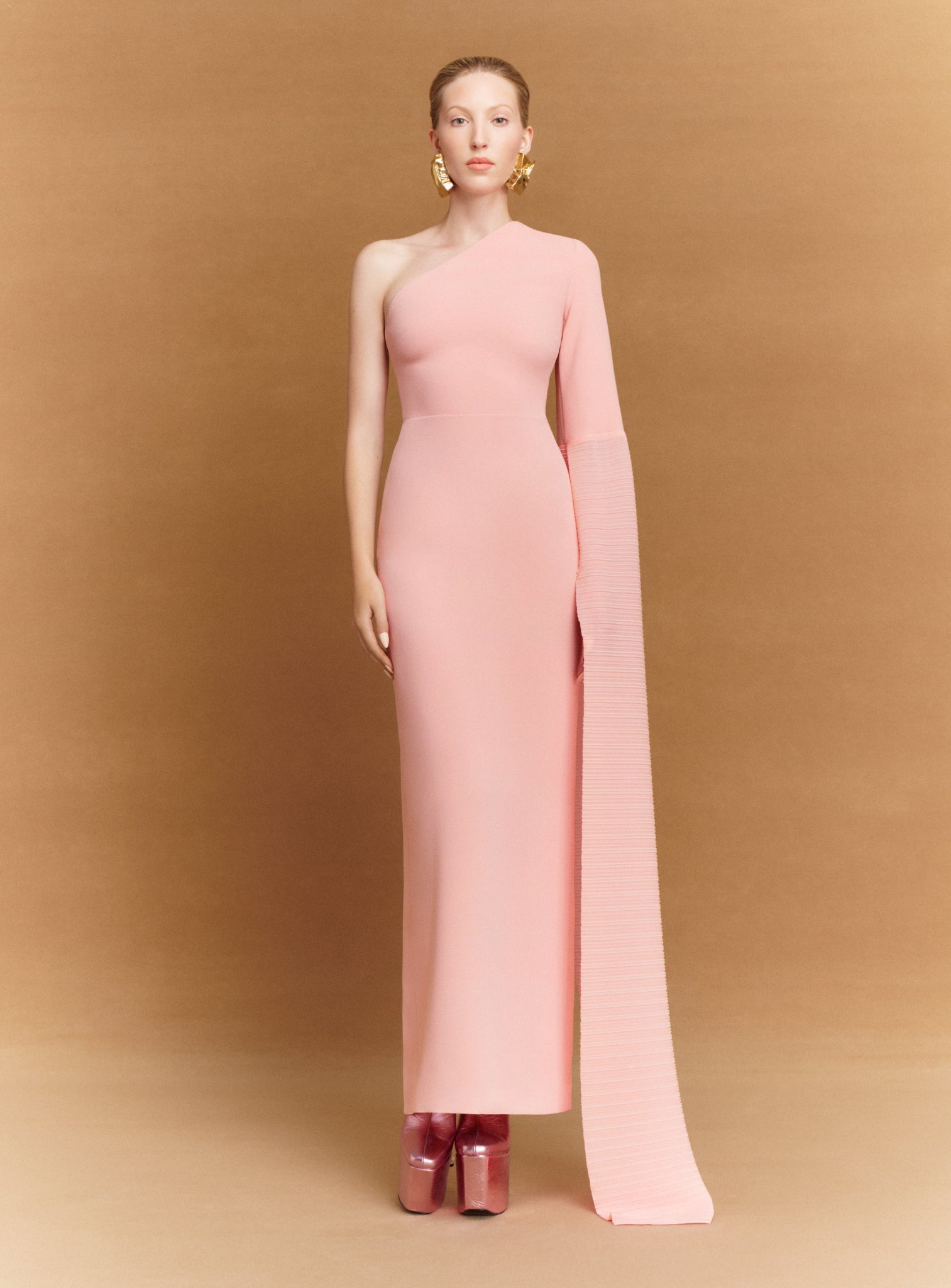 The Sylvia Maxi Dress in Putty Pink