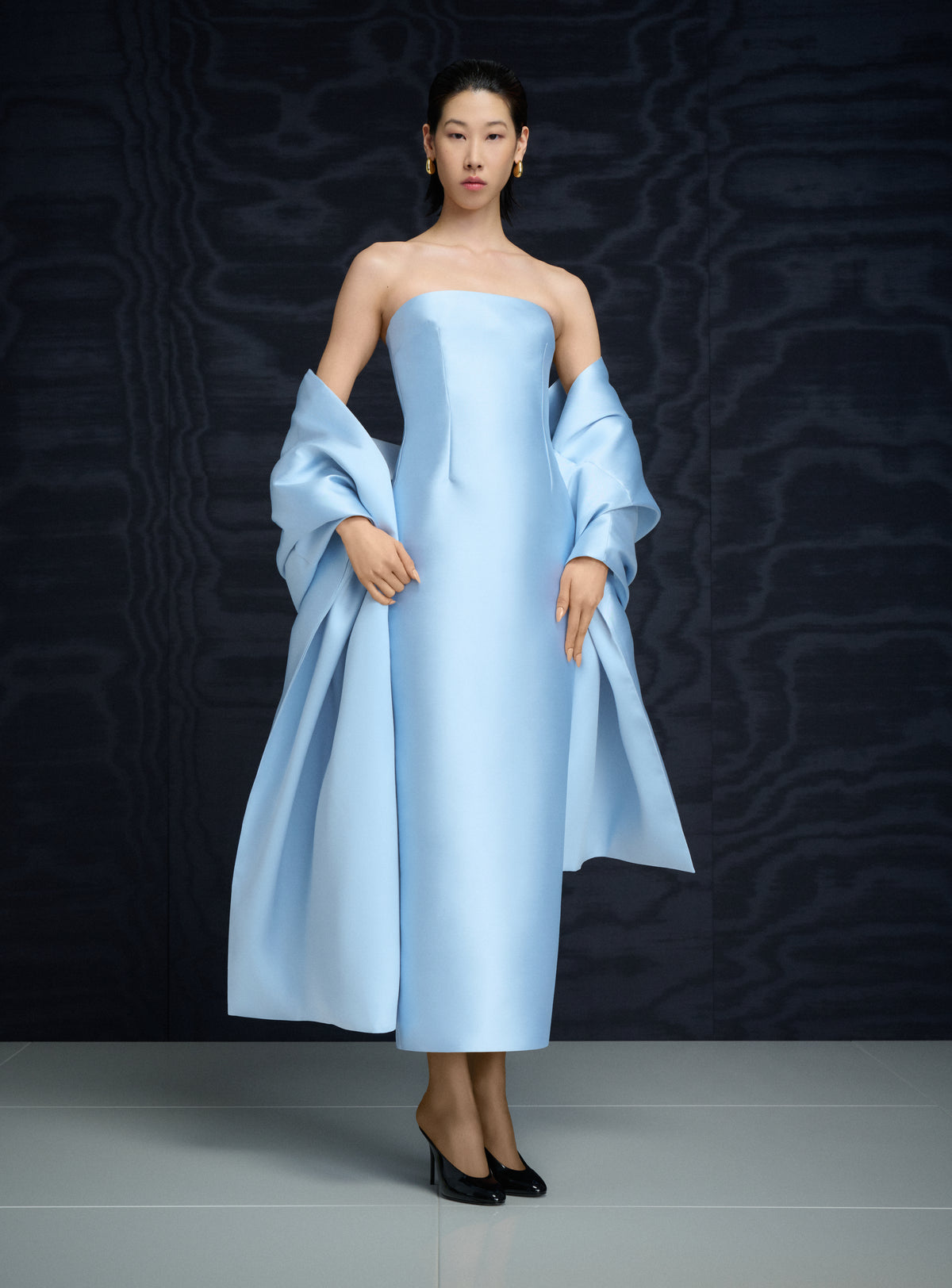 The Renee Midaxi Dress in Ice Blue