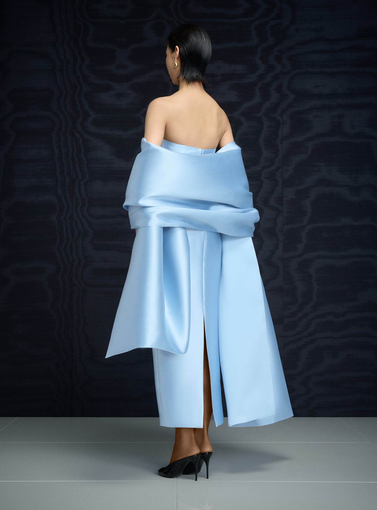 The Renee Midaxi Dress in Ice Blue