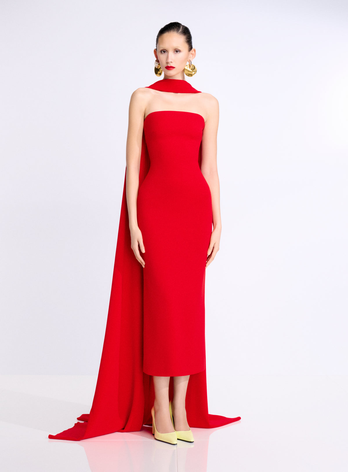 The Martine Midaxi Dress in Red