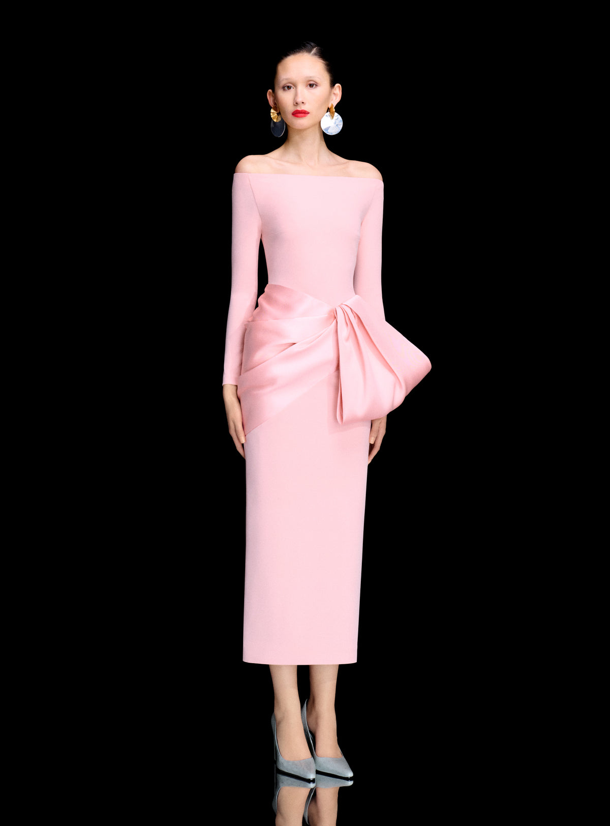 The Rhianne Midaxi Dress in Camellia Pink