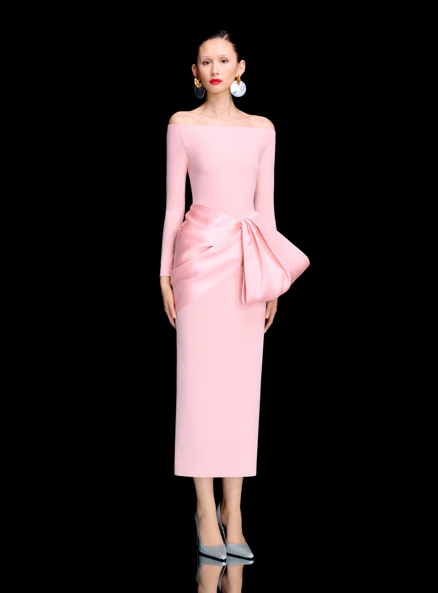 The Rhianne Midaxi Dress in Camellia Pink – Solace London