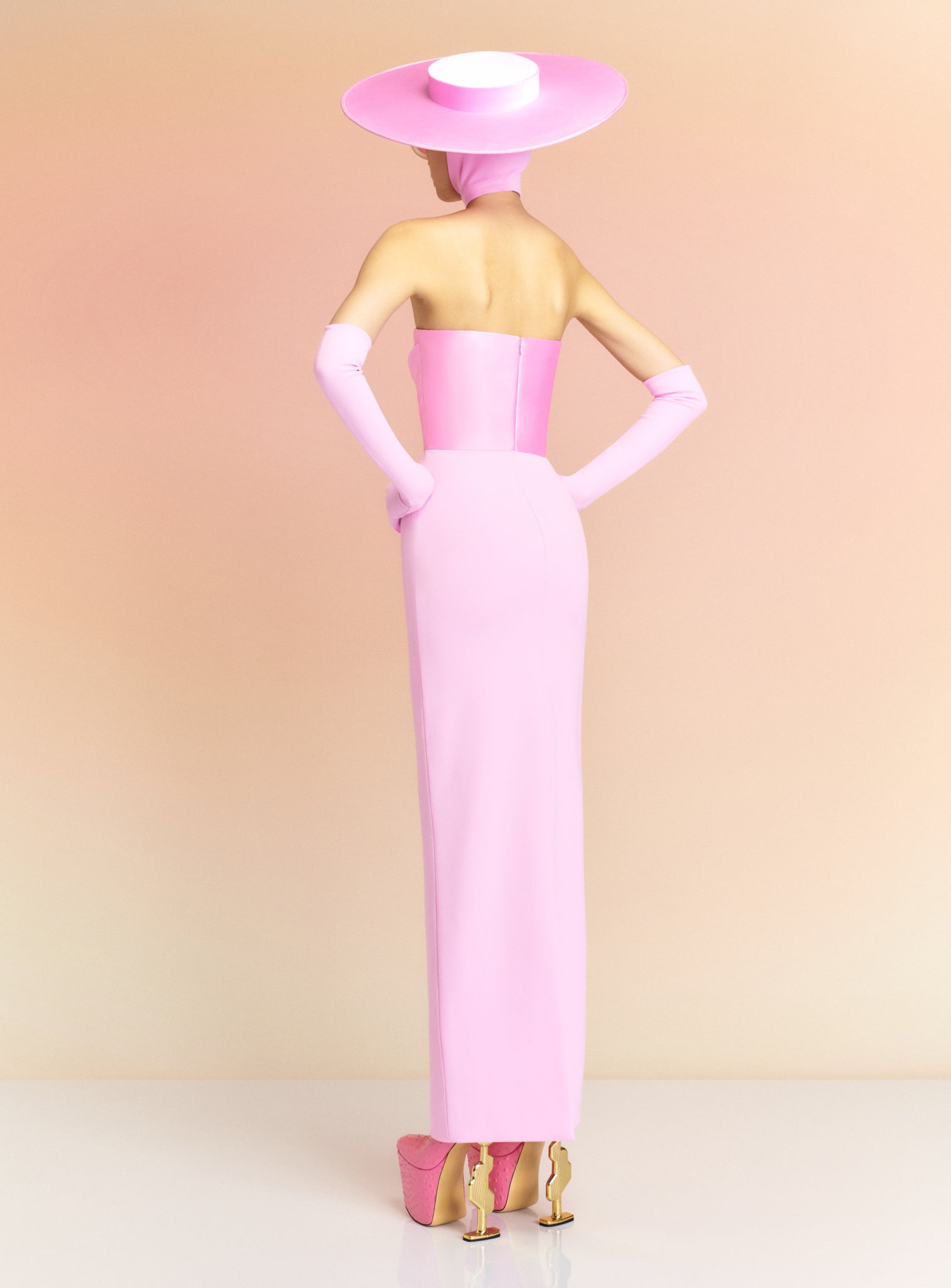 The Afra Maxi Dress in Blush