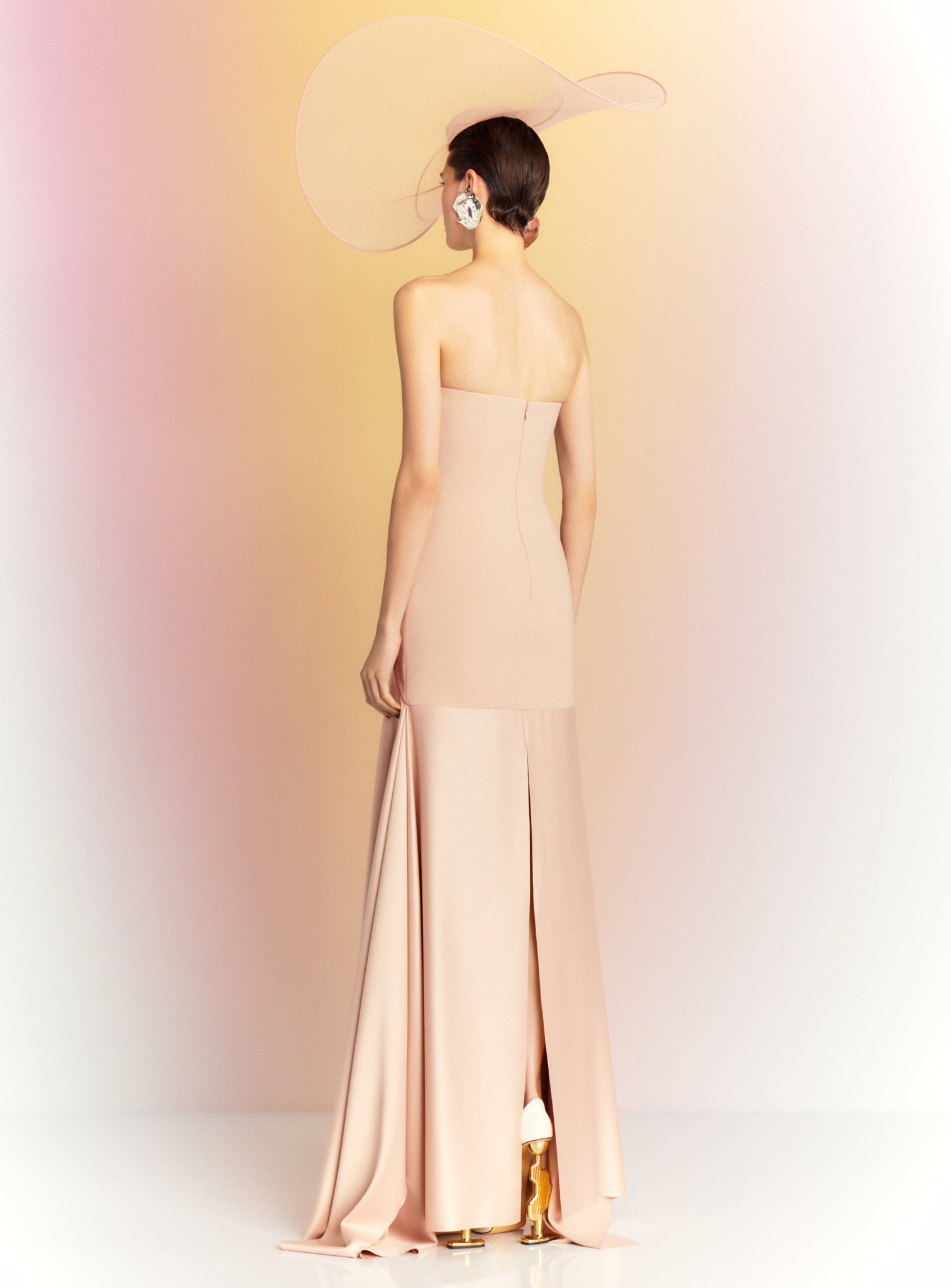The Alessandra Maxi Dress in Beige The Alessandra Maxi Dress in Beige