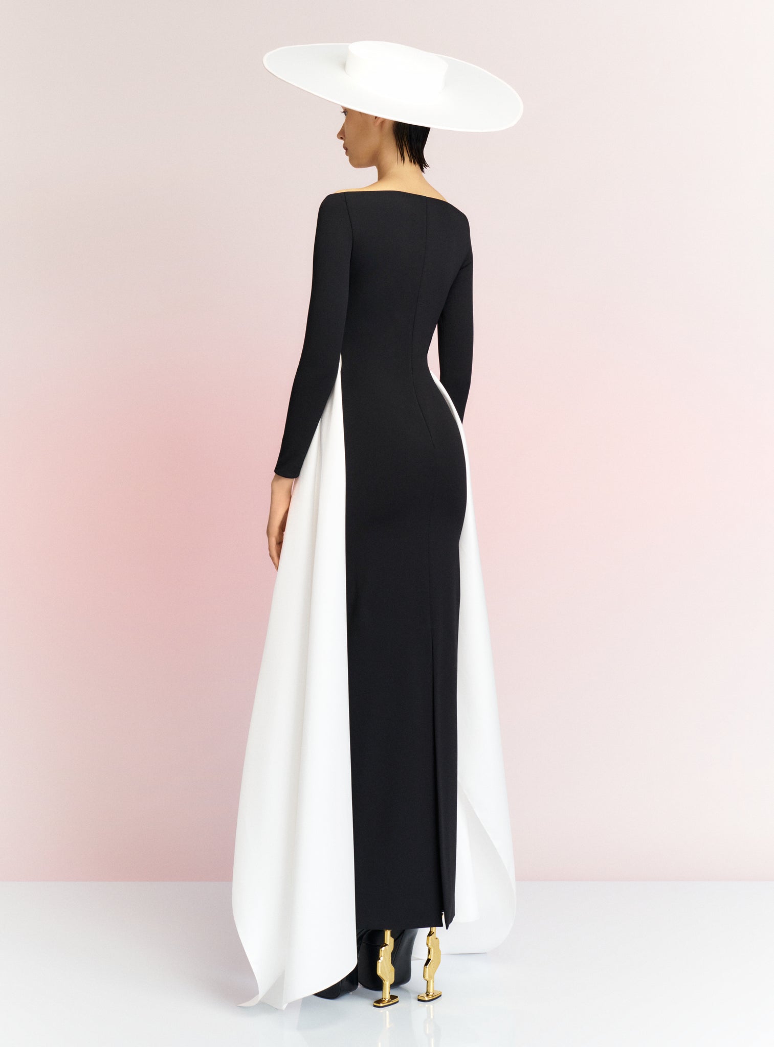 The Irma Maxi Dress in Black and Cream