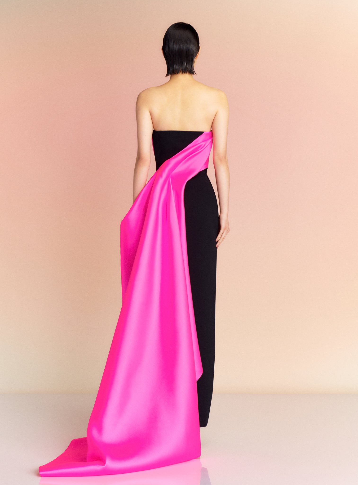 The Kinsley Maxi Dress in Hot Pink & Black