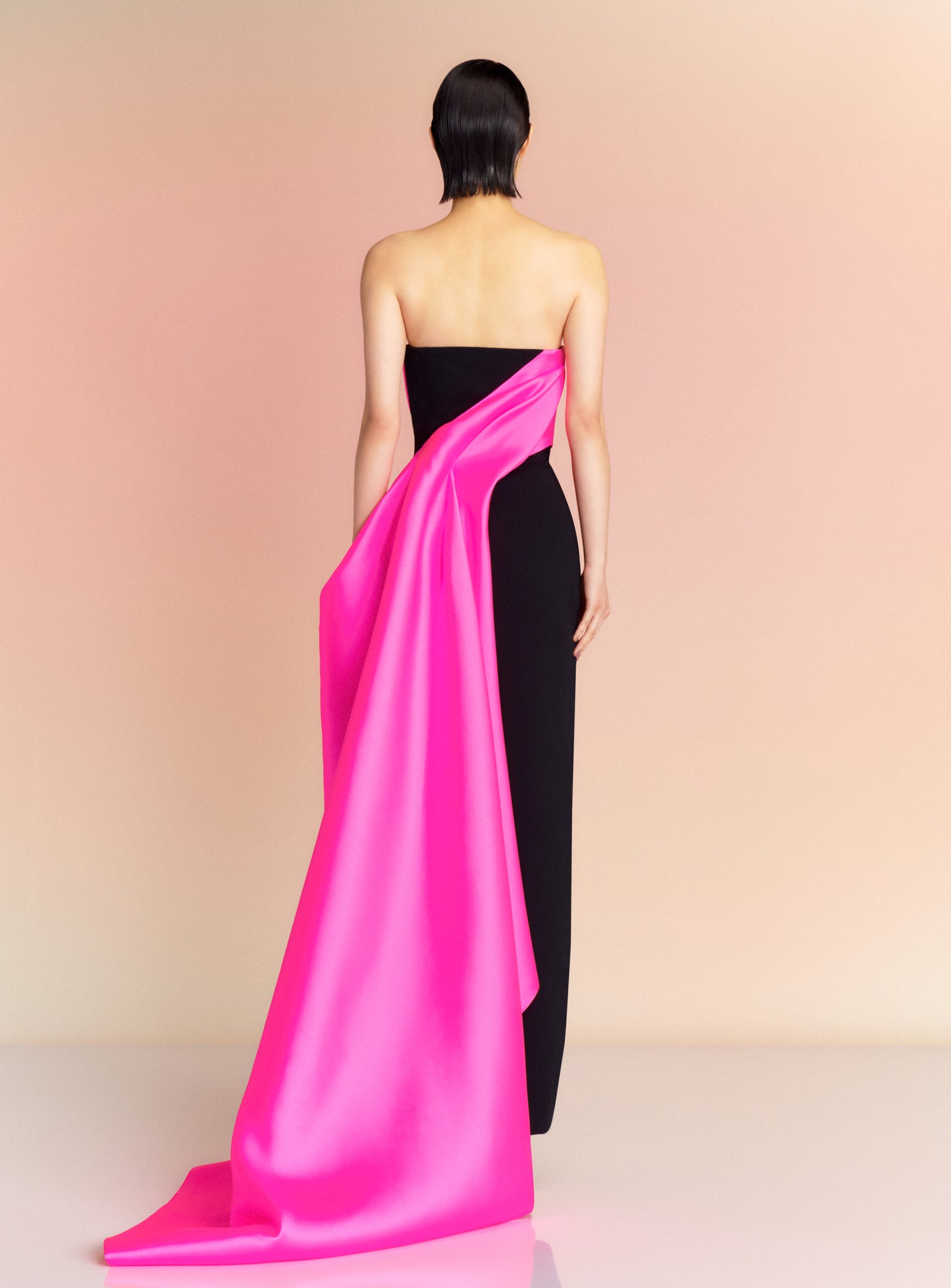 The Kinsley Maxi Dress in Hot Pink & Black Solace London The Kinsley Maxi Dress in Hot Pink & Black Solace London
