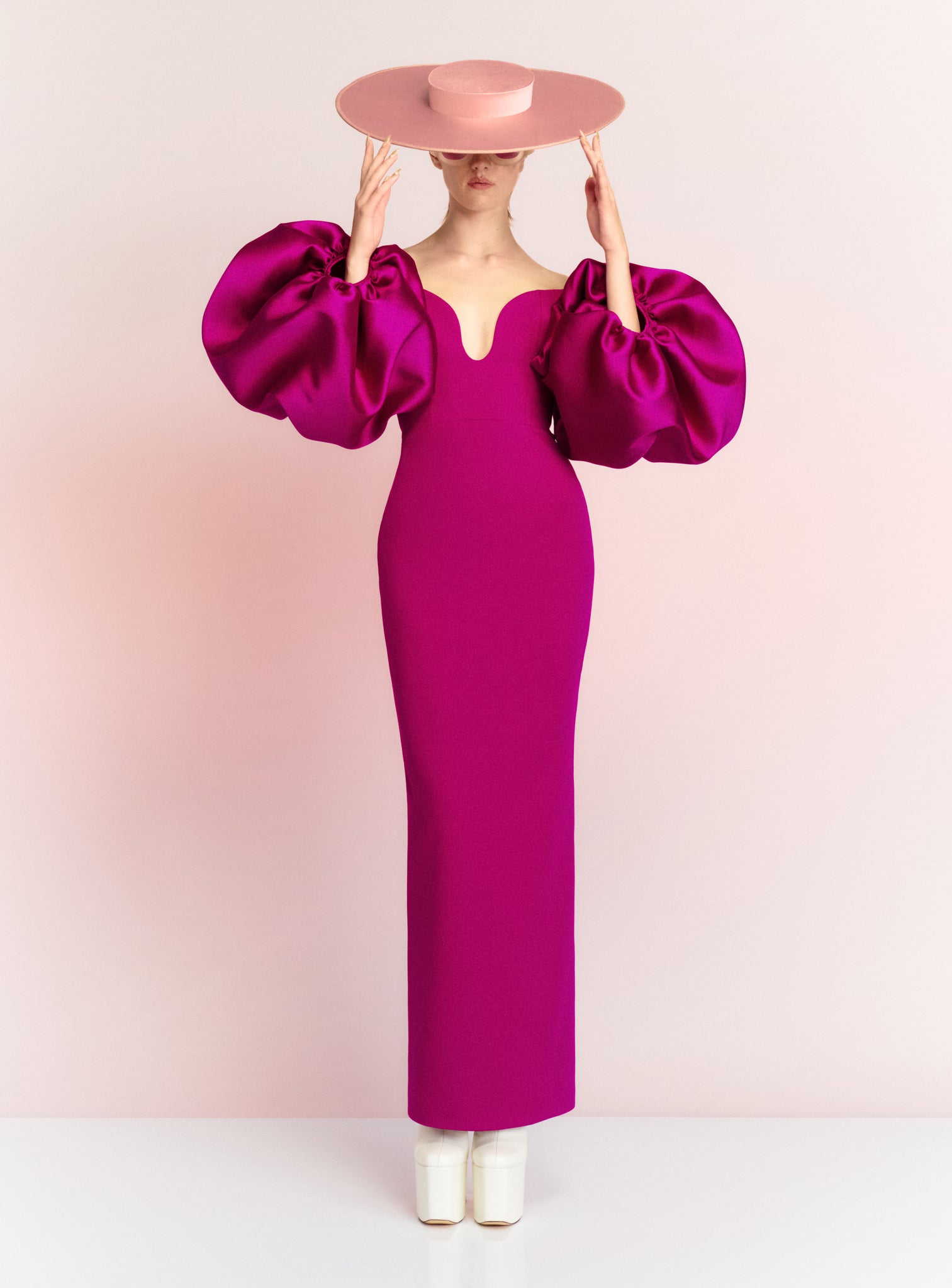 The Mora Maxi Dress in Fuchsia Solace London The Mora Maxi Dress in Fuchsia Solace London