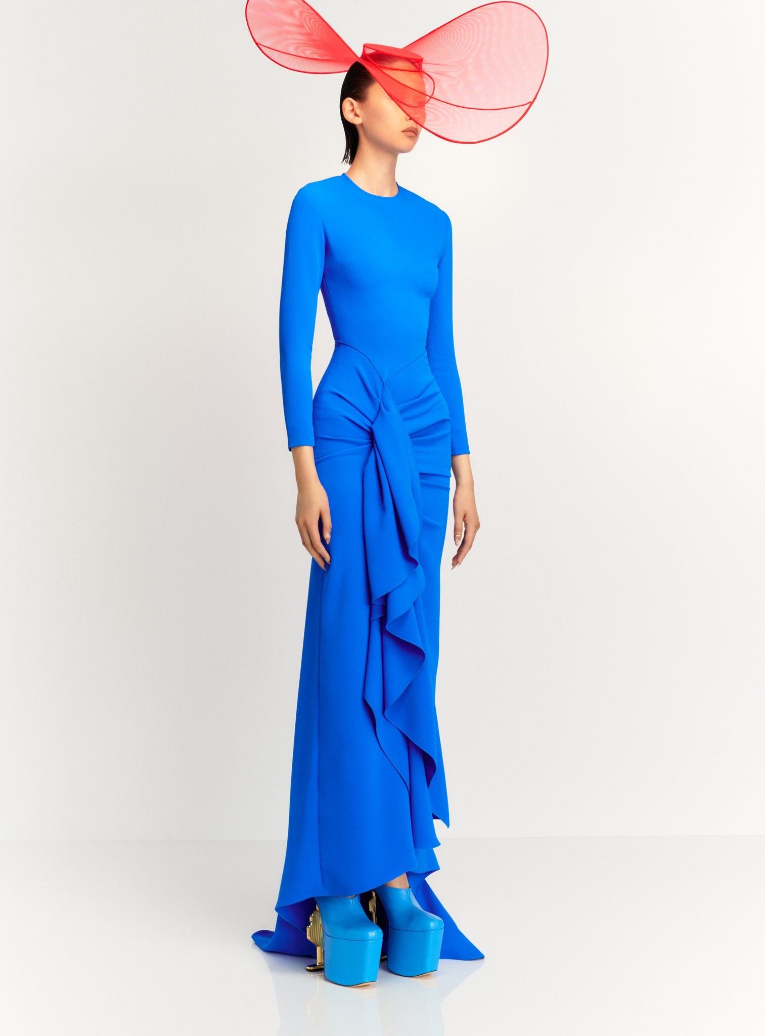 The Nia Maxi Dress in Blue