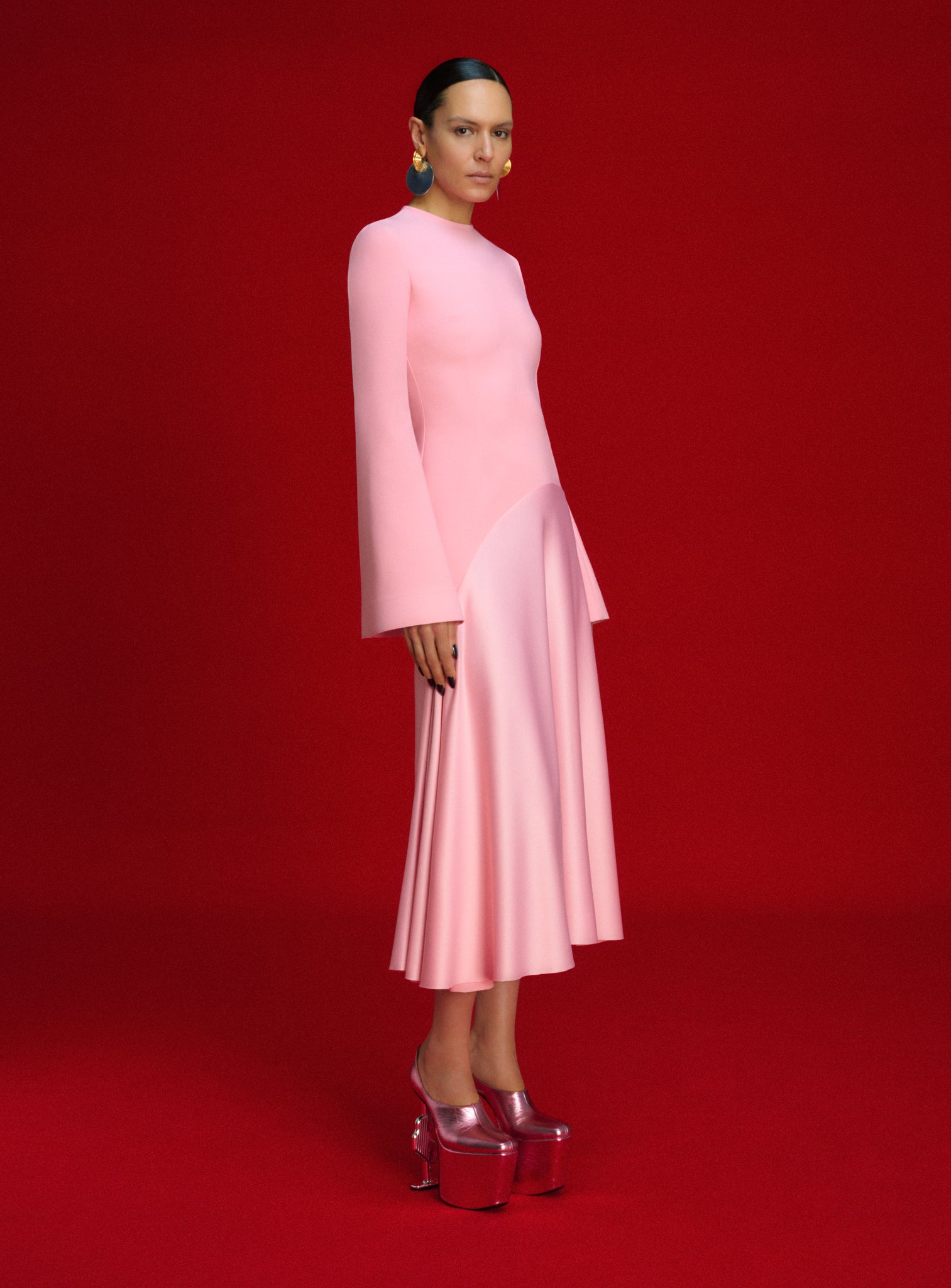 The Irma Maxi Dress in Soft Pink Solace London The Irma Maxi Dress in Soft Pink Solace London