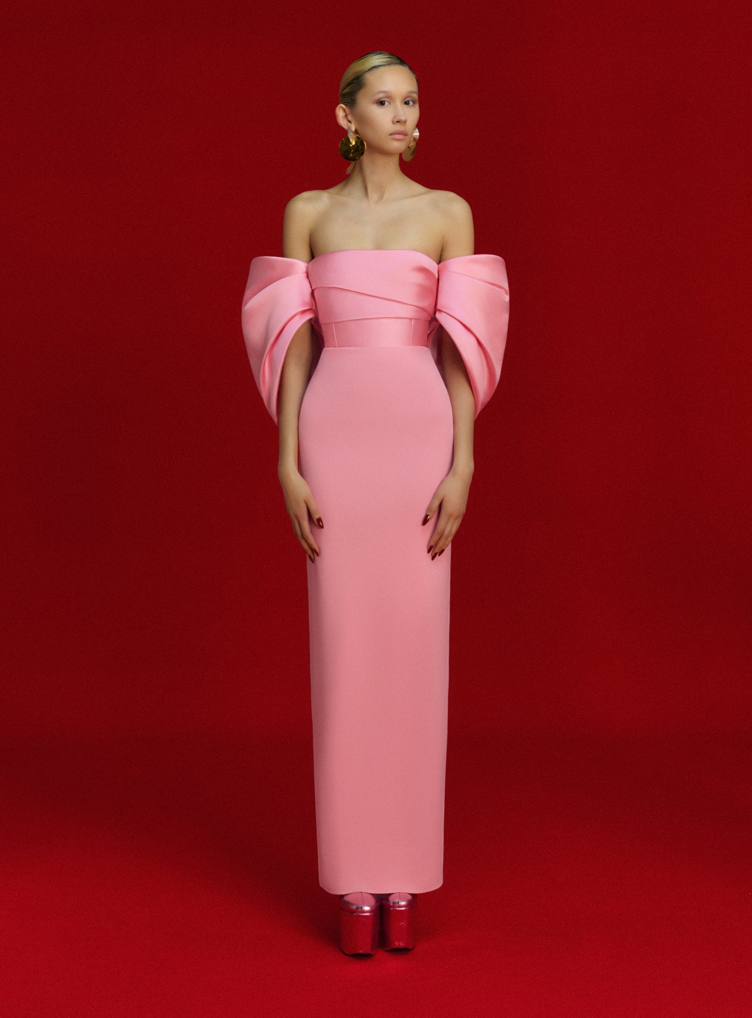 The Arla Maxi Dress in Soft Pink The Arla Maxi Dress in Soft Pink
