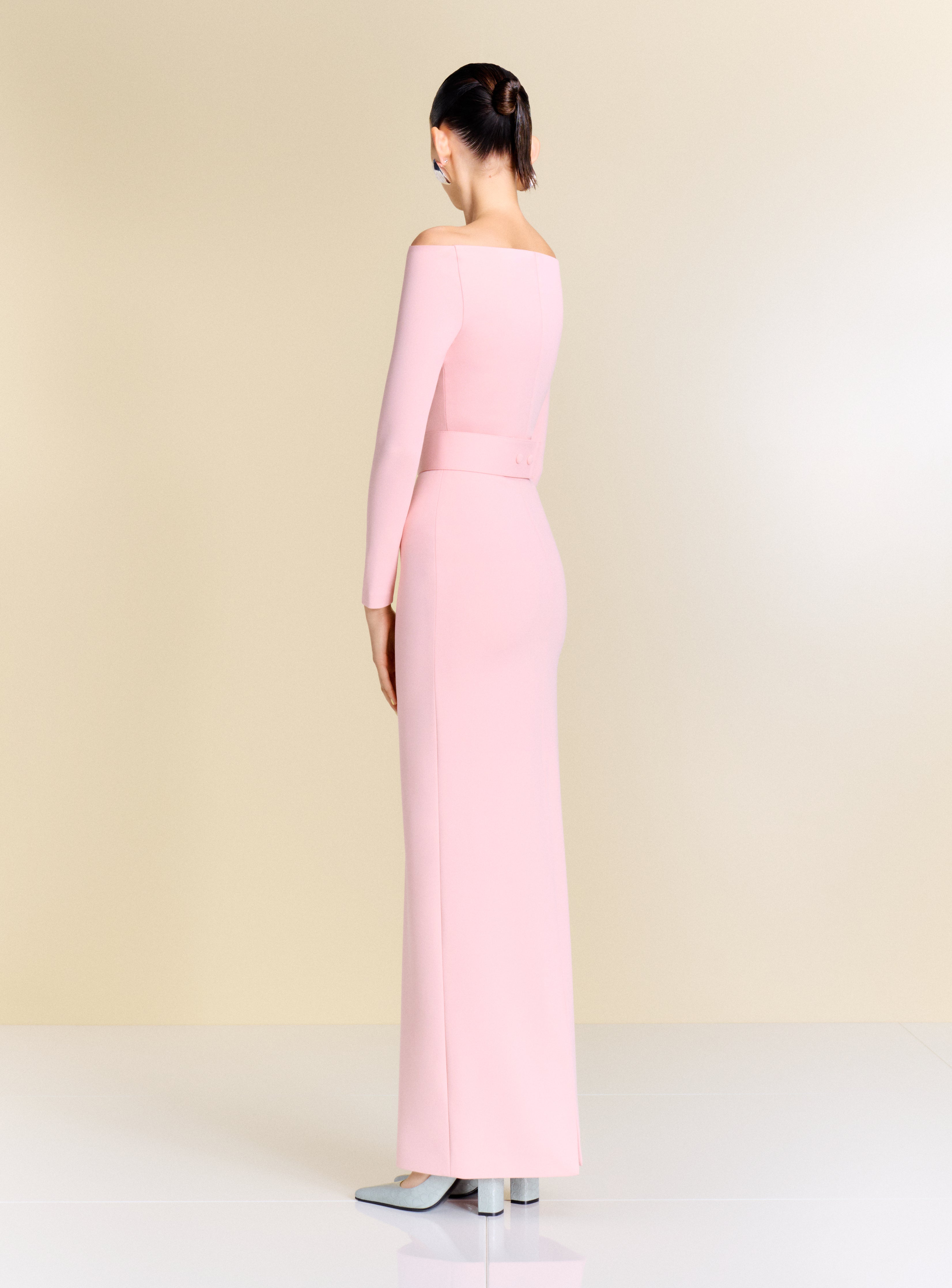 The Sabina Maxi Dress in Pale Pink – Solace London
