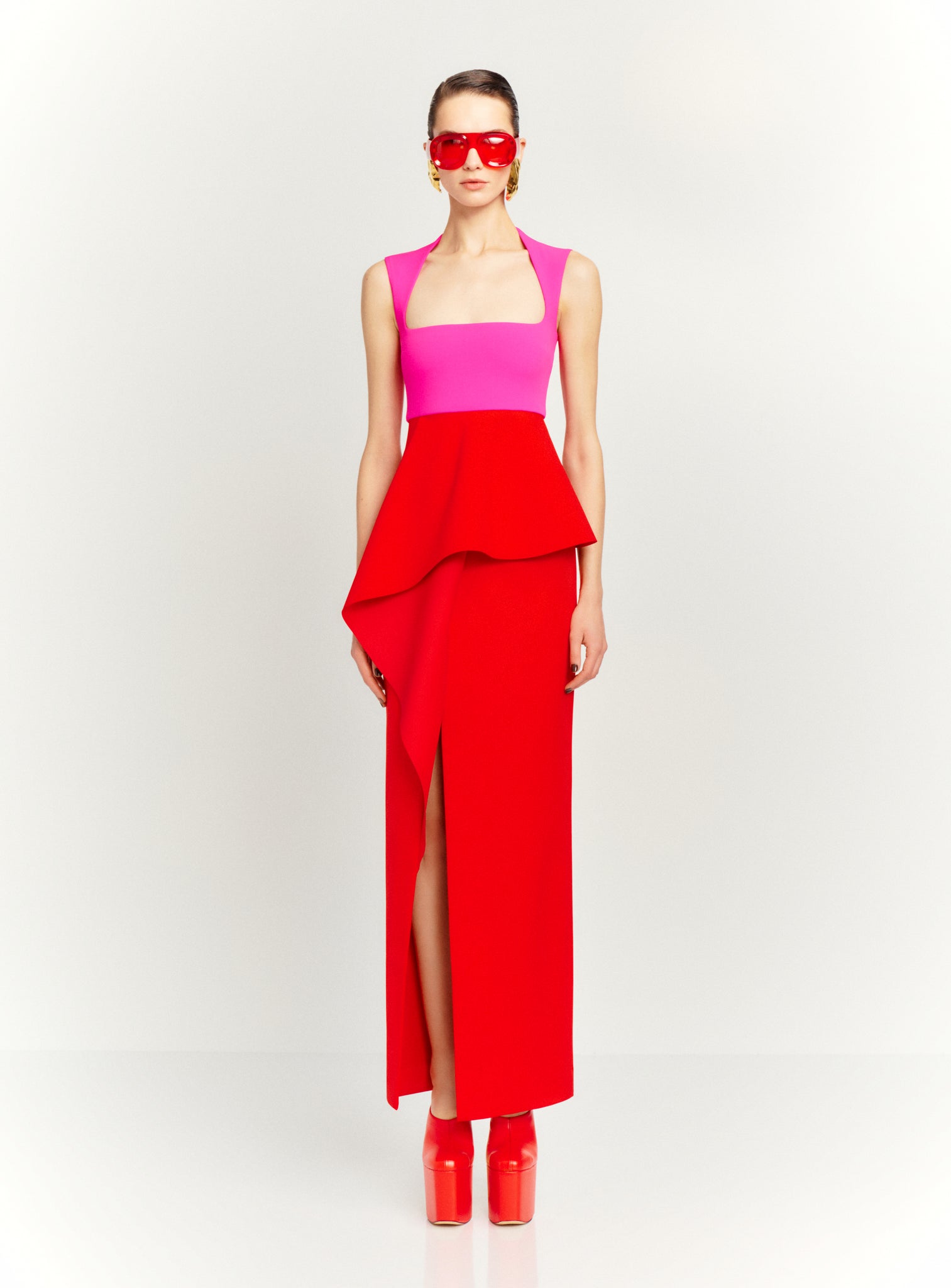 The Ally Maxi Dress in Pink and Red Solace London The Ally Maxi Dress in Pink and Red Solace London