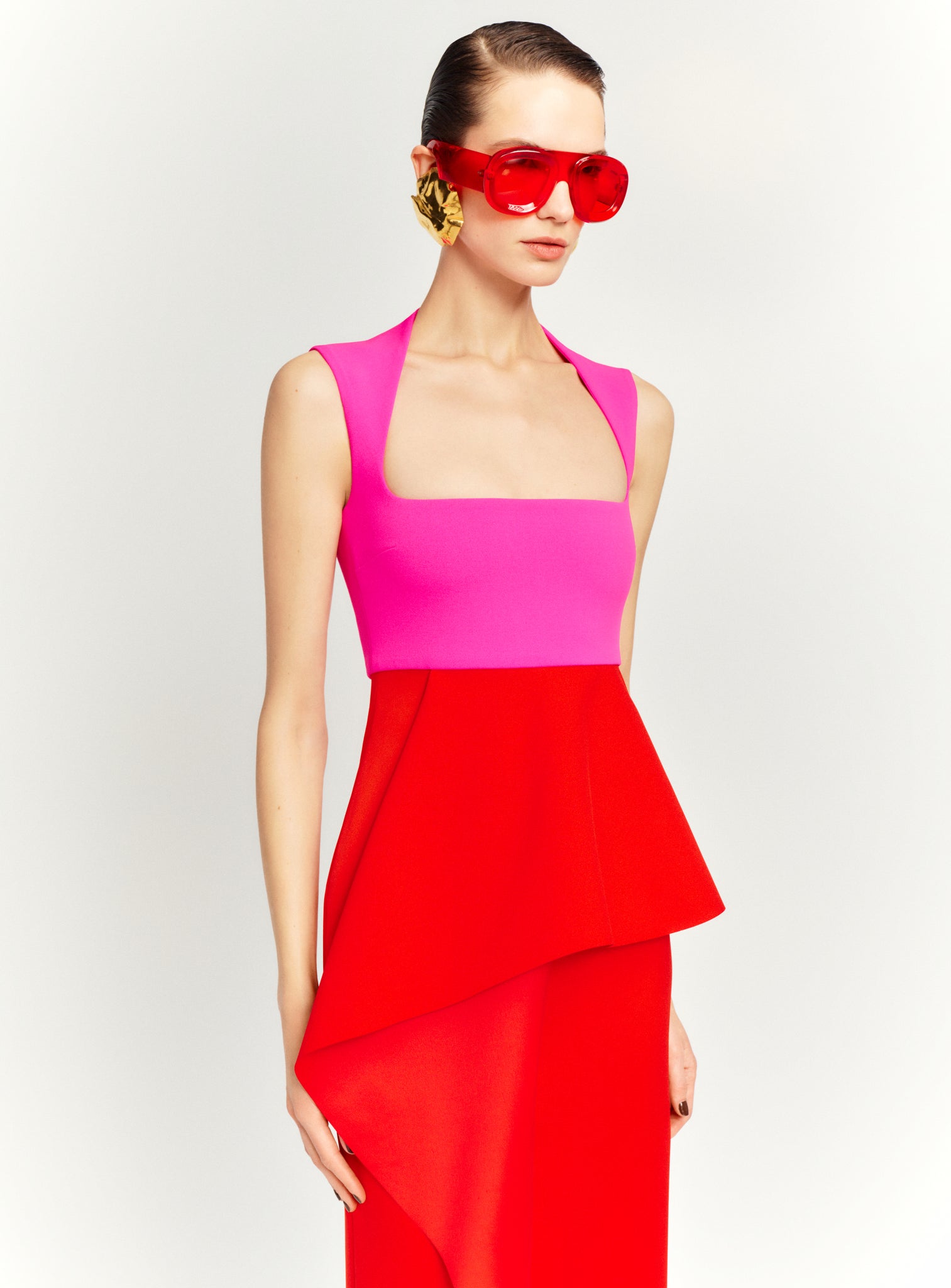 The Ally Maxi Dress in Pink and Red Solace London The Ally Maxi Dress in Pink and Red Solace London