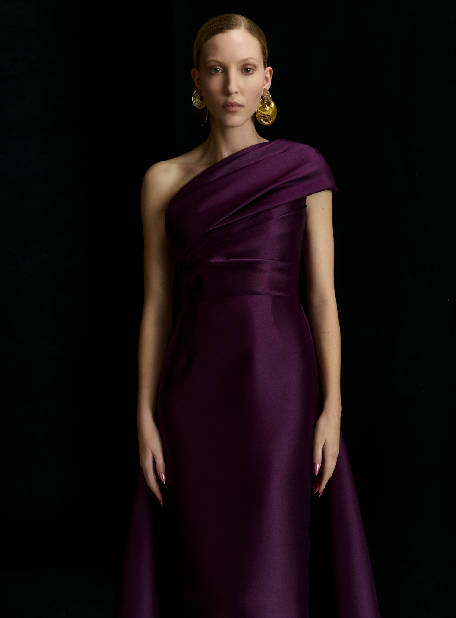 The Alba Maxi Dress in Aubergine