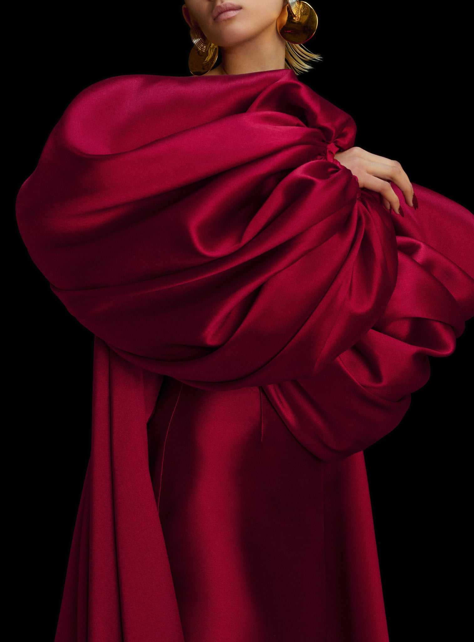The Lea Maxi Dress In Ruby Solace London The lea maxi dress in ruby solace london