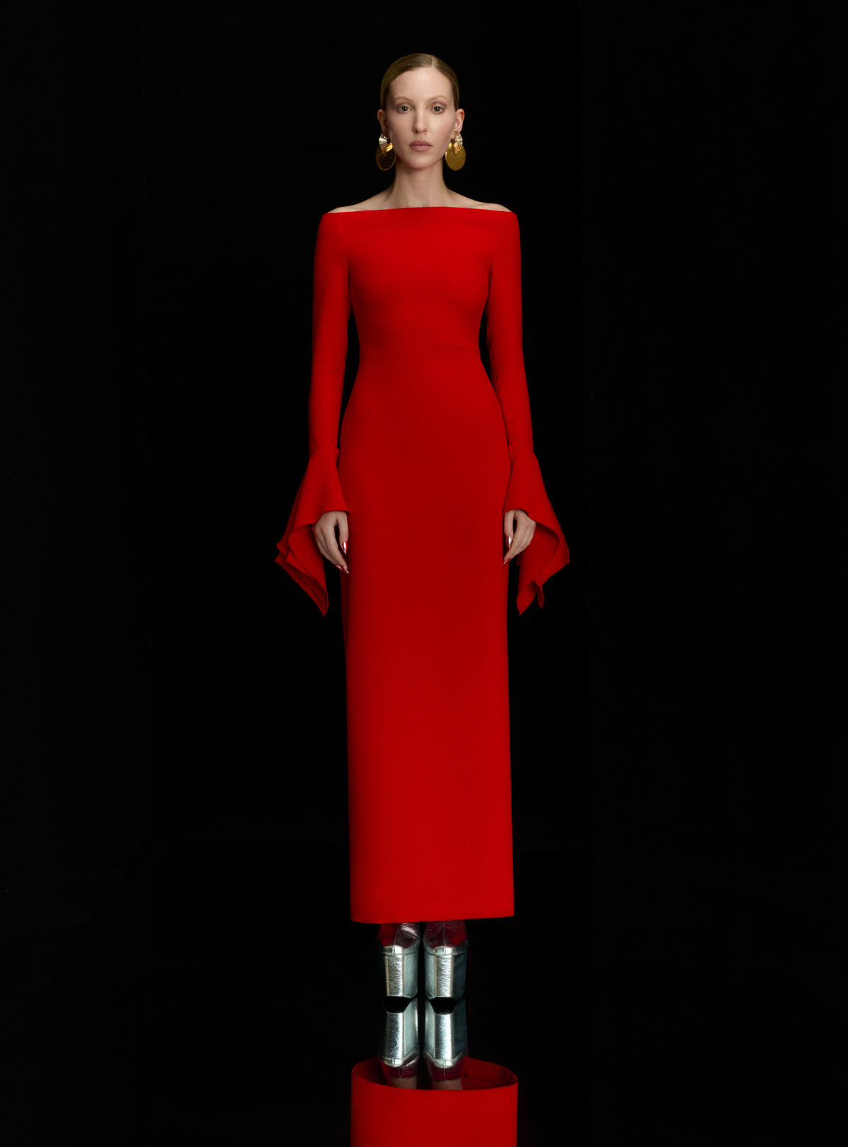 The Amalie Maxi Dress in Red