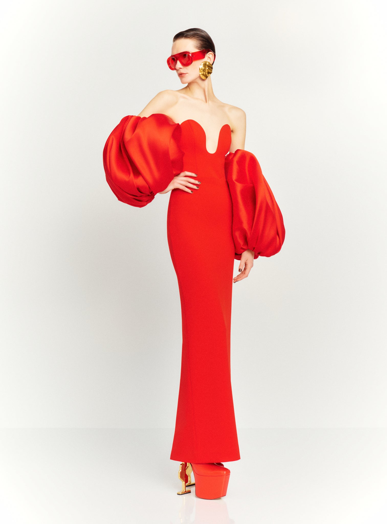 The Karina Maxi Dress in Red