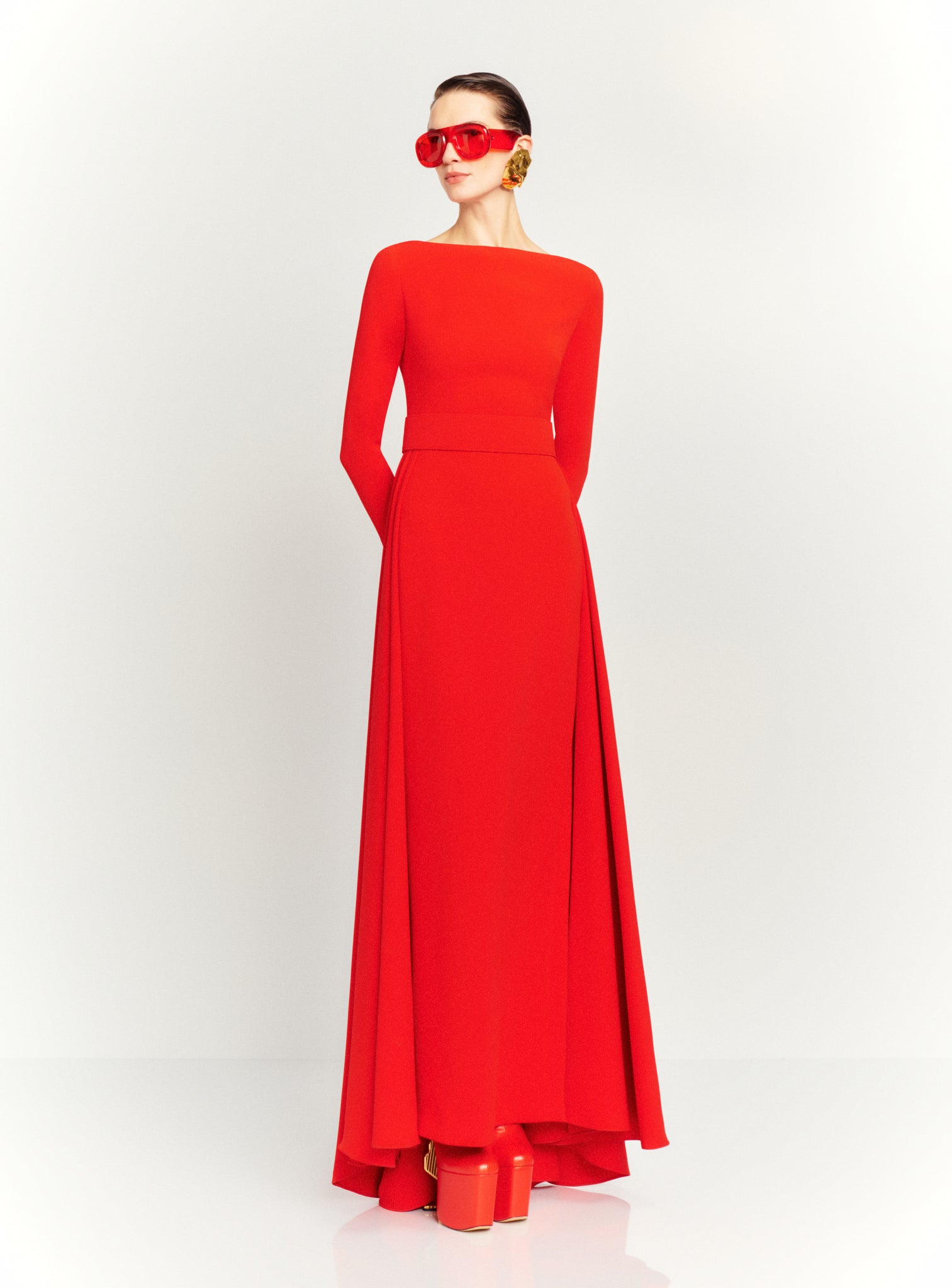 The Shayla Maxi Dress in Red - Main Image