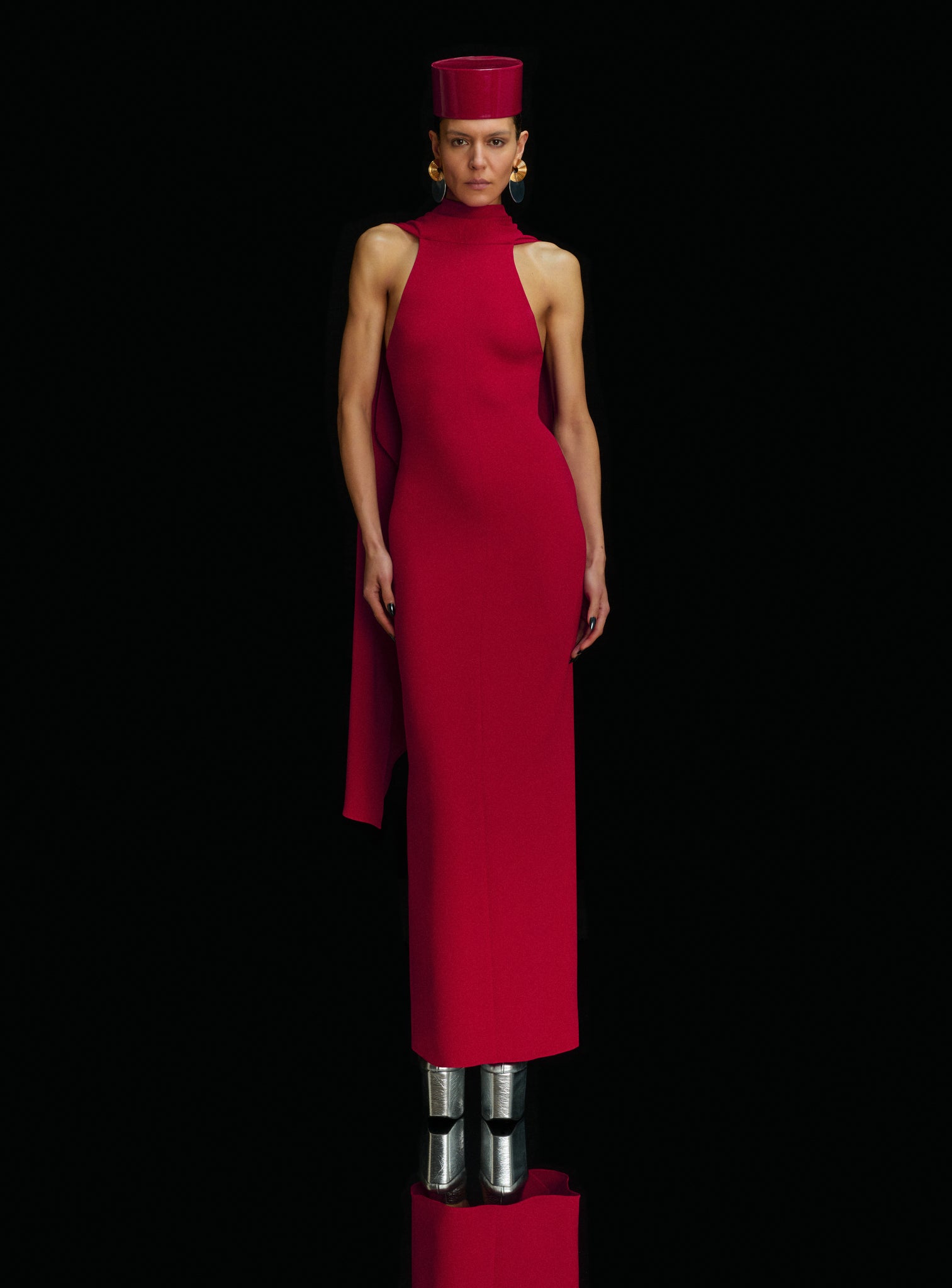 emerson off the shoulder drama maxi dress The Emerson Maxi Dress in Ruby – Solace London