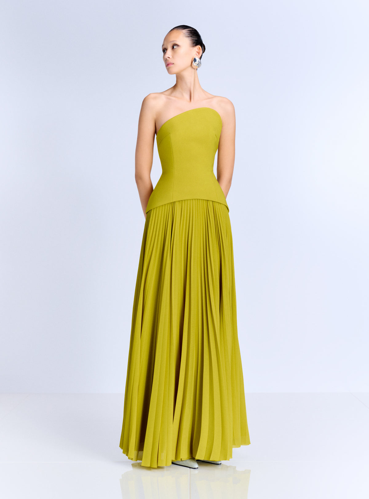 The Britt Maxi Dress in Chartreuse
