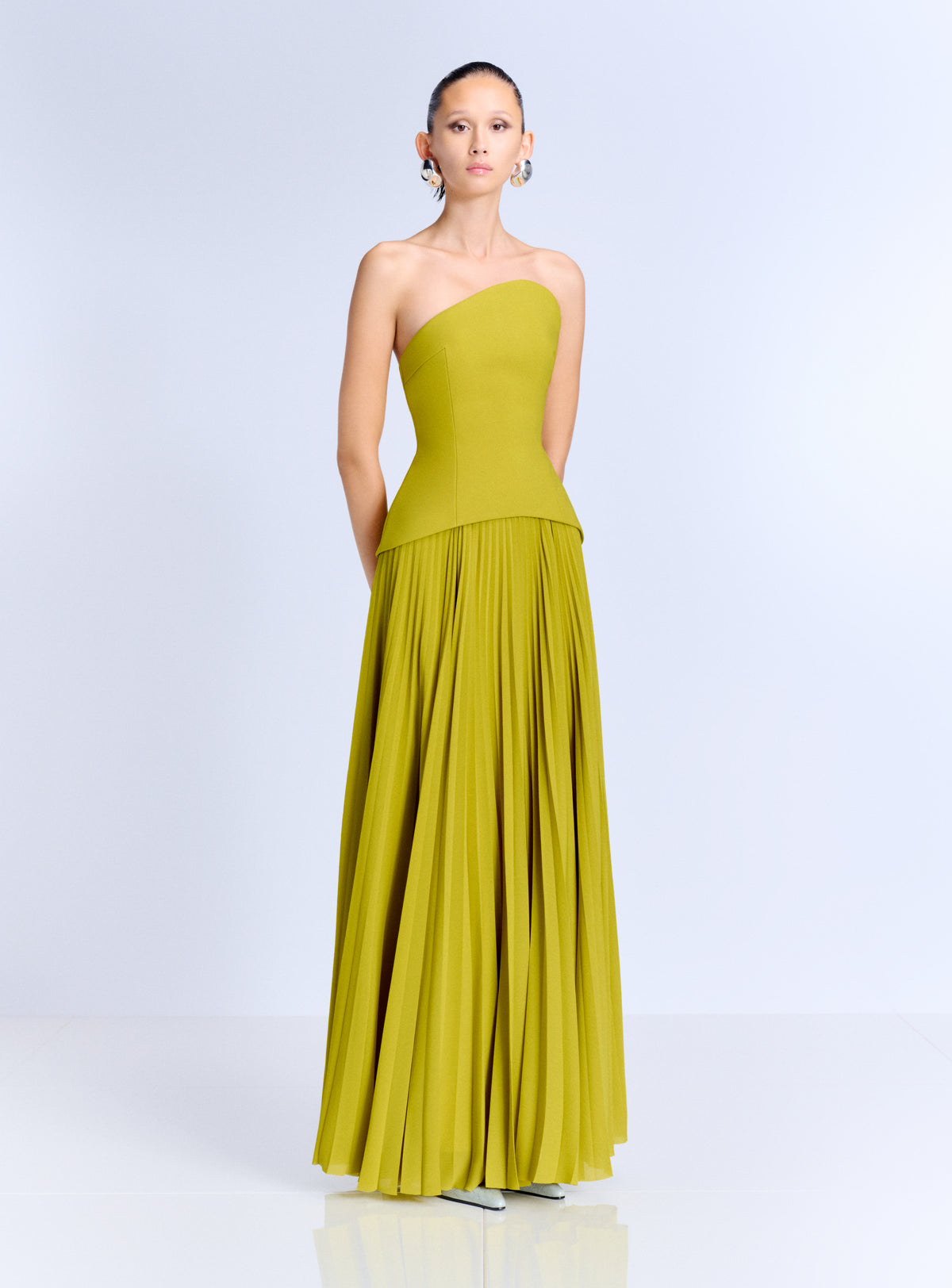 The Britt Maxi Dress in Chartreuse
